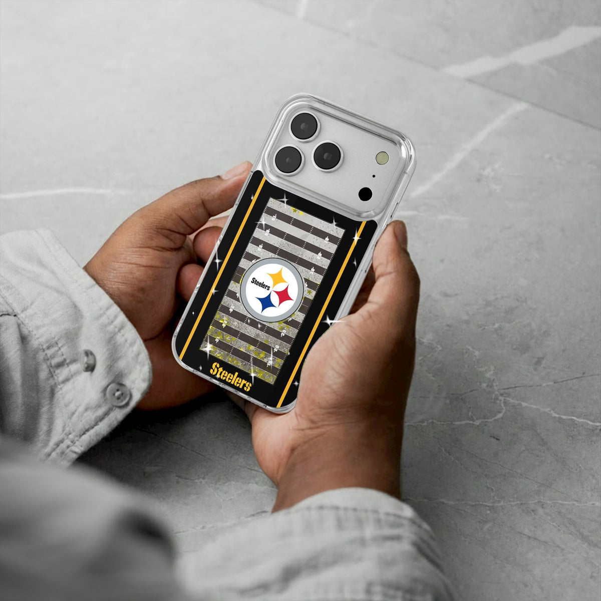 Pittsburgh Steelers Field Glitter Phone Case for Apple iPhone 17 Series 5