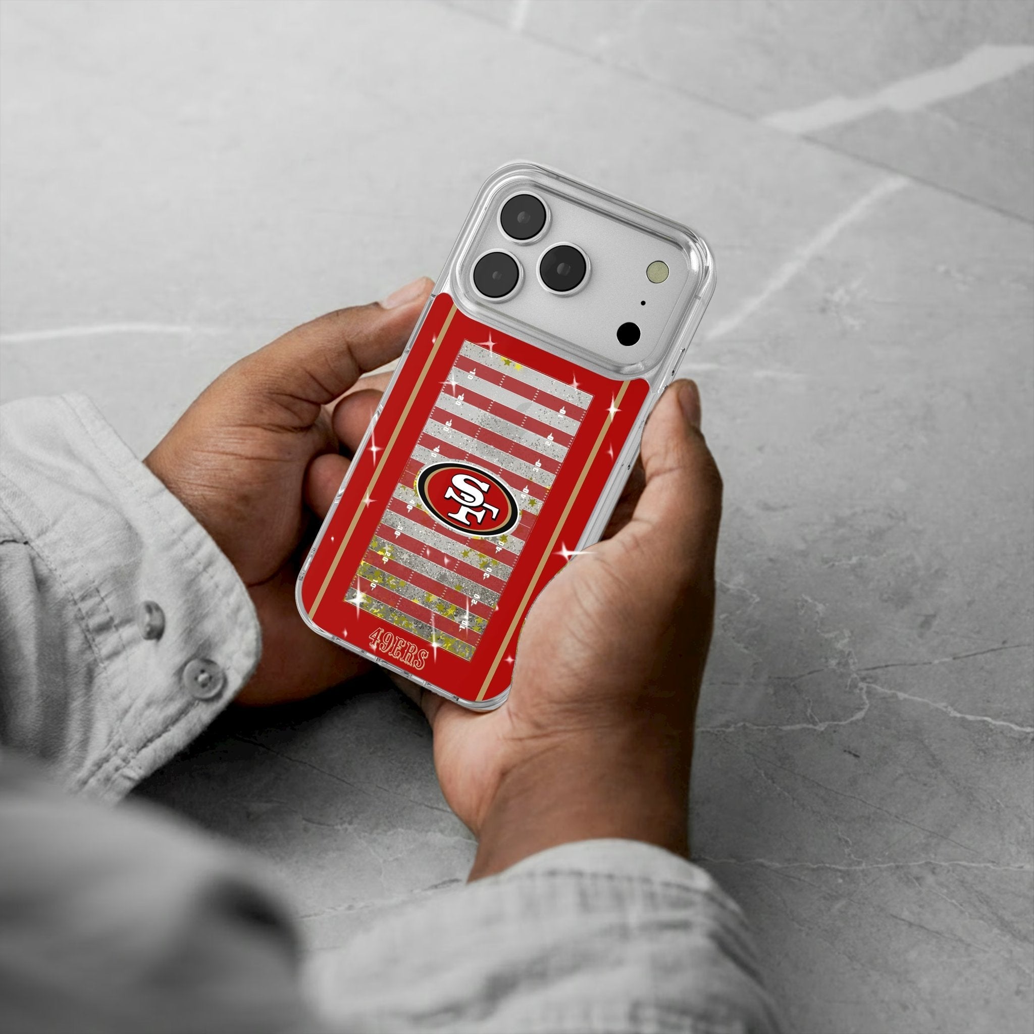San Francisco 49ers Field Glitter Phone Case for Apple iPhone 17 Series 5