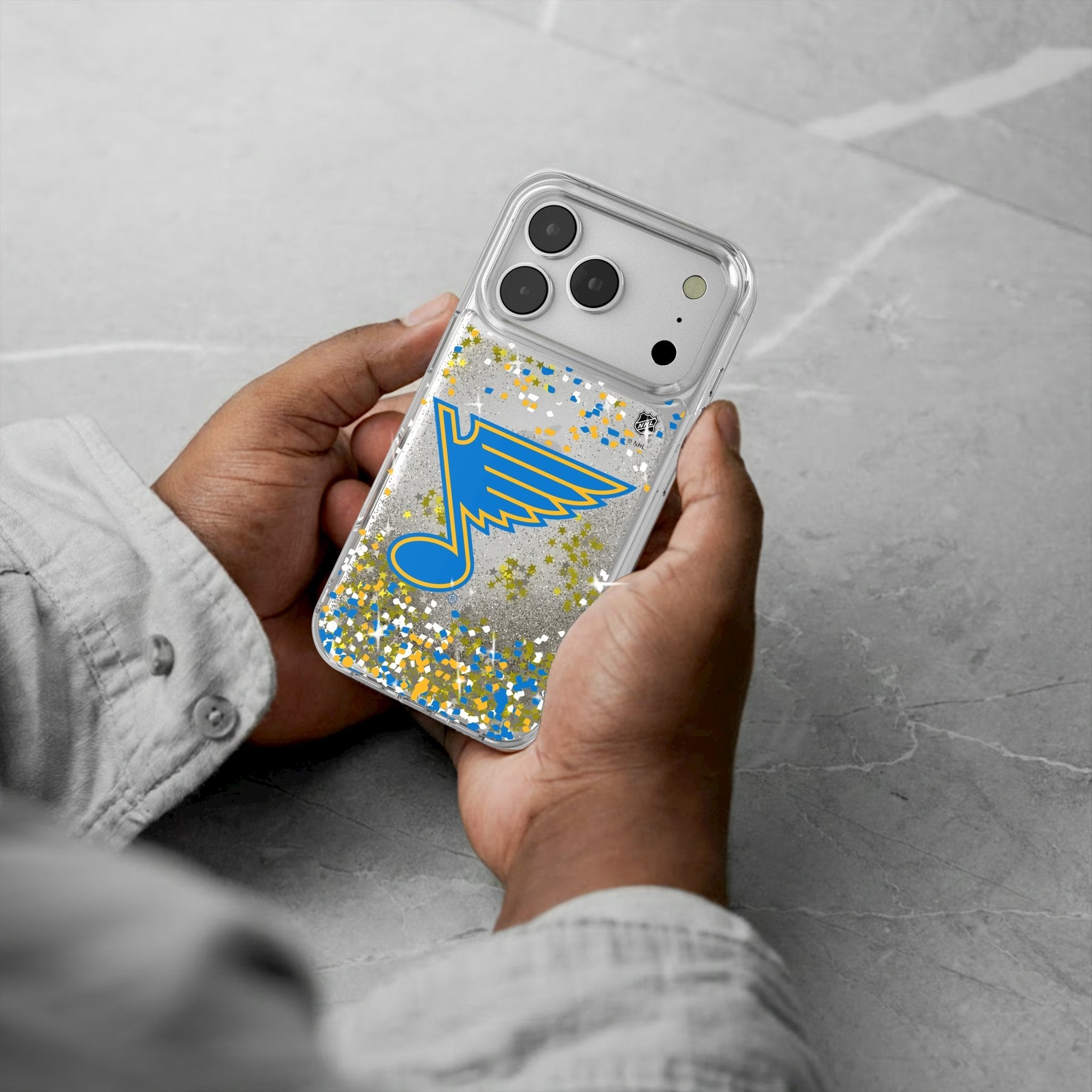 St. Louis Blues Confetti Glitter Phone Case for Apple iPhone 17 Series 5