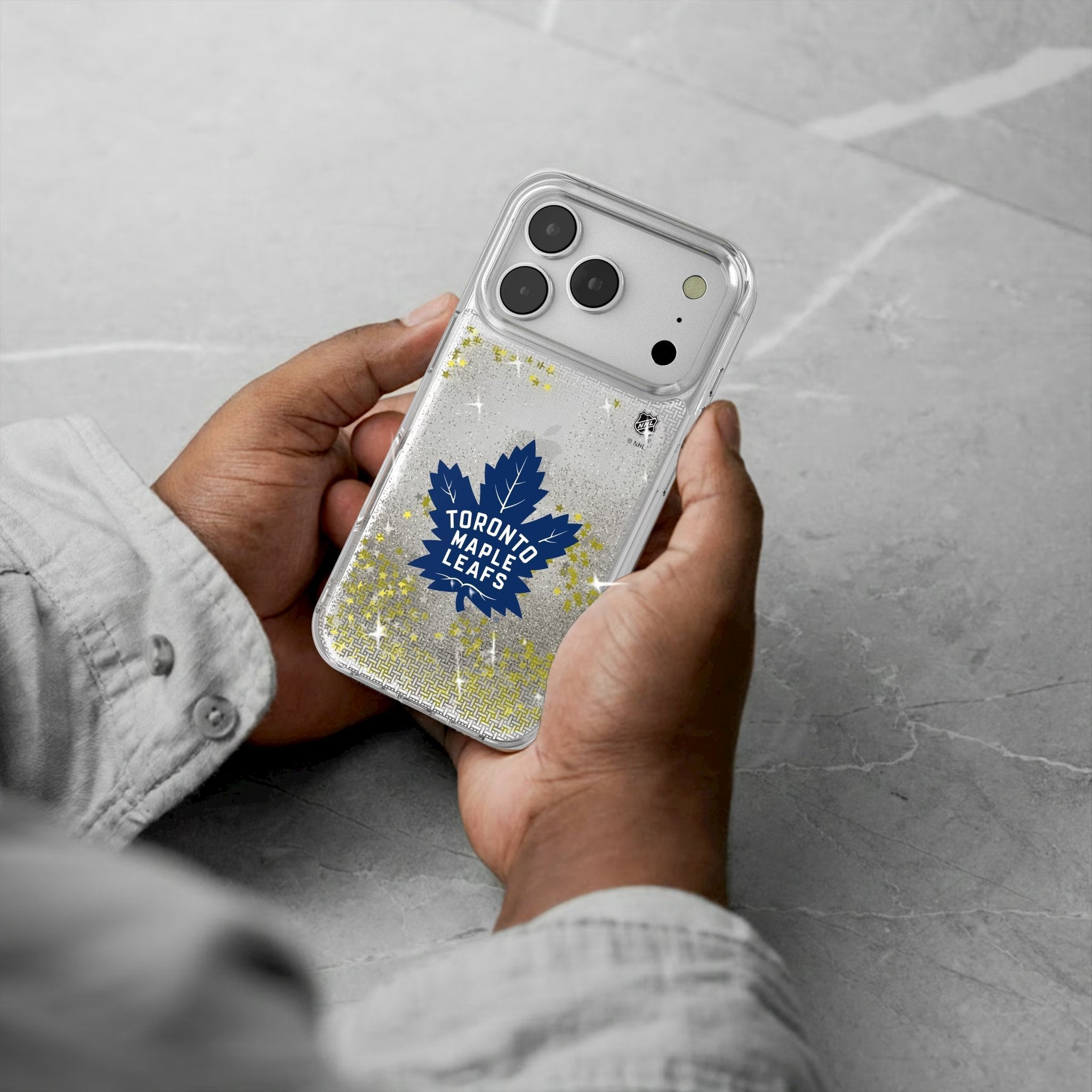 Toronto Maple Leafs Linen Glitter Phone Case for Apple iPhone 17 Series 5