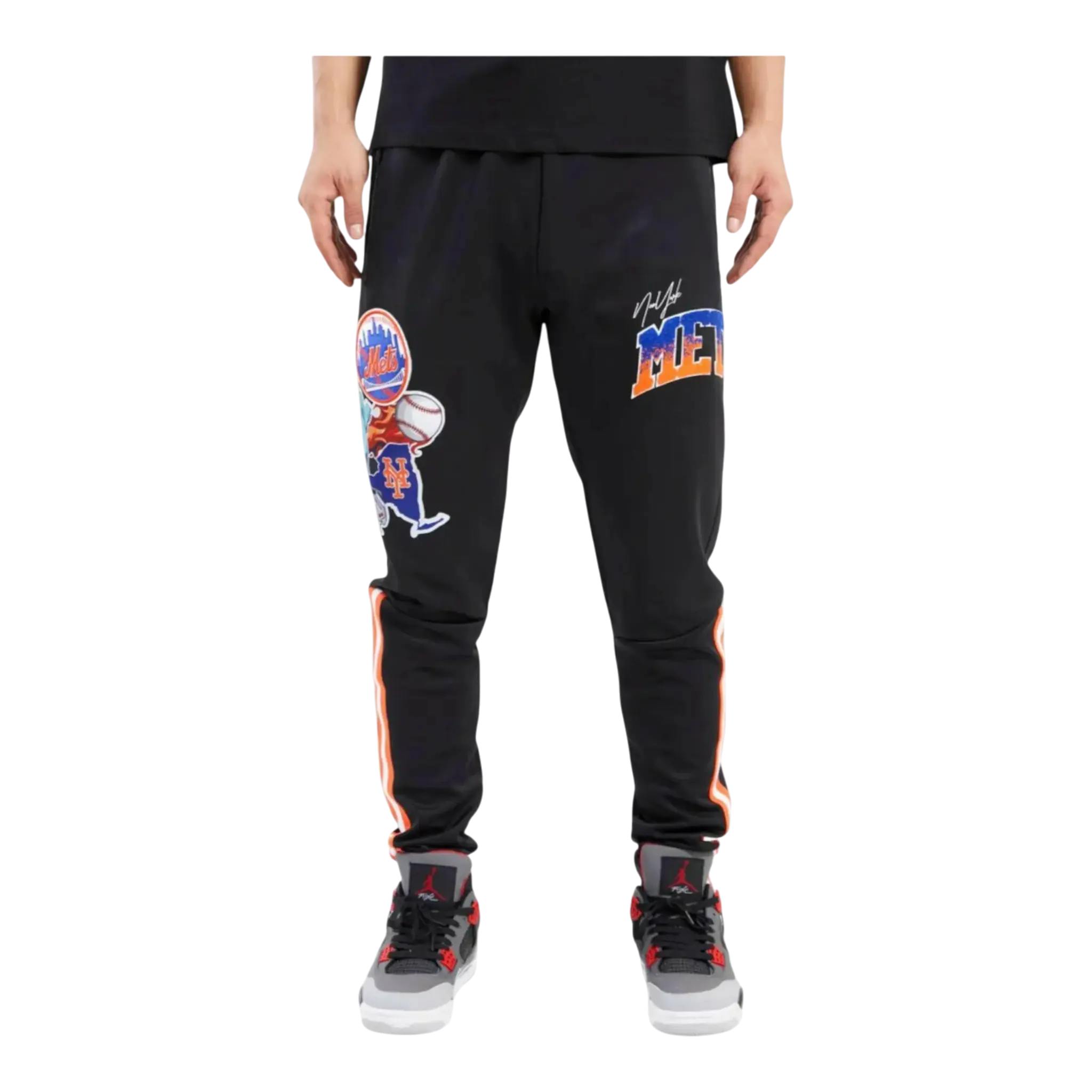 Pro Standard New York Mets Home Town Men Track Pants Black 1