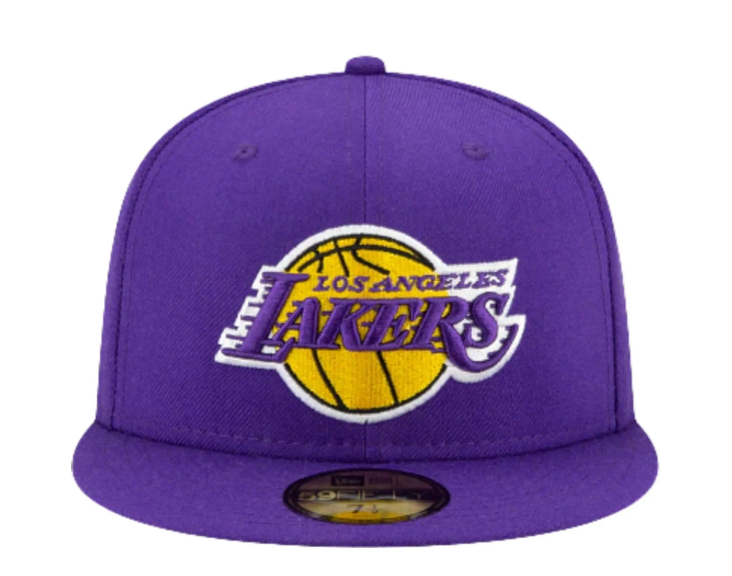 New Era 59Fifty Men Los Angeles Lakers Icy Side Patch Fitted Hat Purple/Baby Blue 2