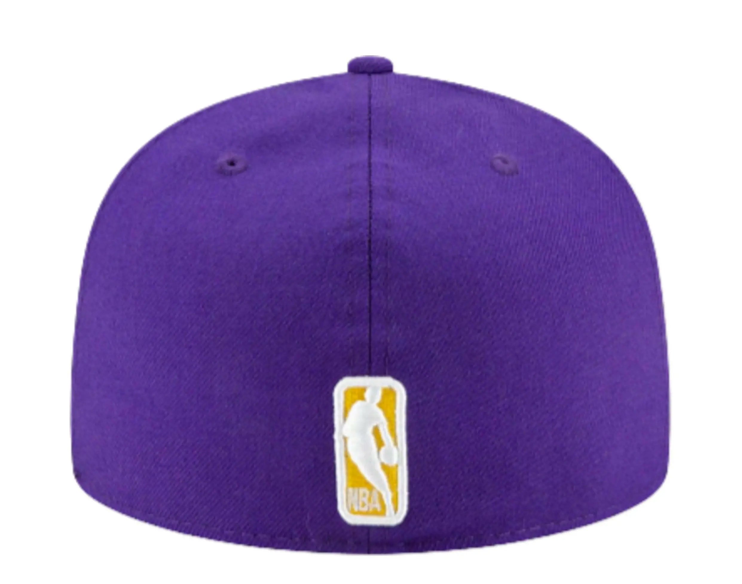 New Era 59Fifty Men Los Angeles Lakers Icy Side Patch Fitted Hat Purple/Baby Blue 6