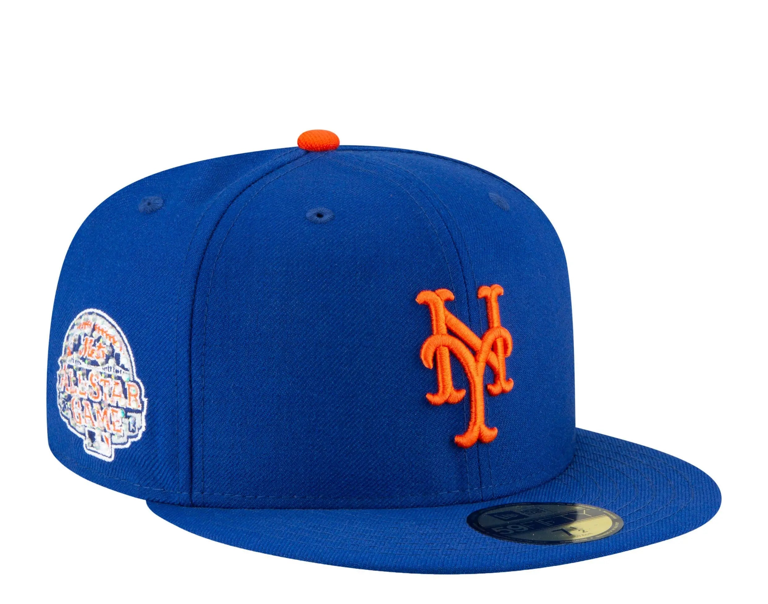 New Era 59Fifty Men New York Mets Icy 2013 ASG Side Patch Fitted Hat Royal/Baby Blue 1