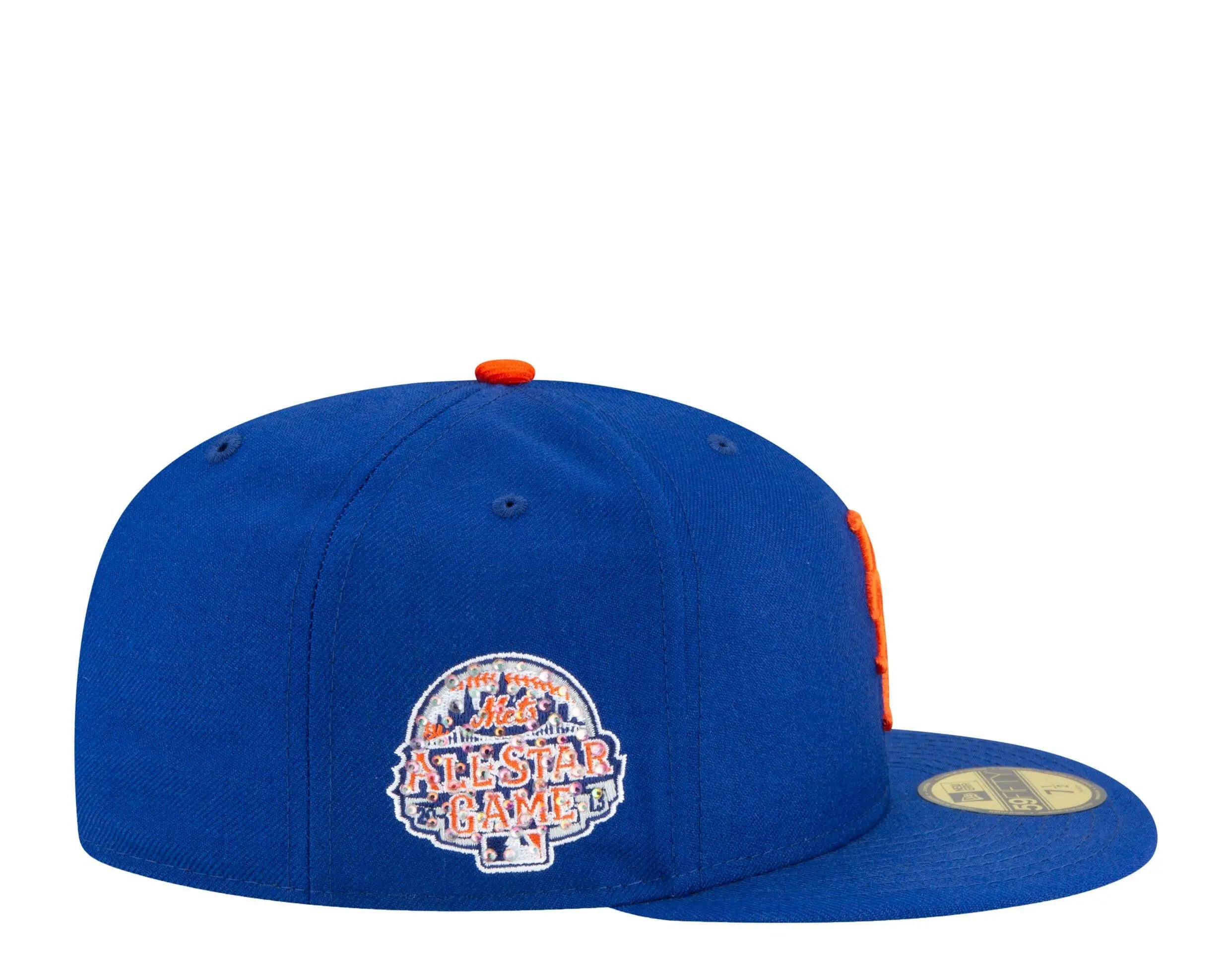 New Era 59Fifty Men New York Mets Icy 2013 ASG Side Patch Fitted Hat Royal/Baby Blue 4