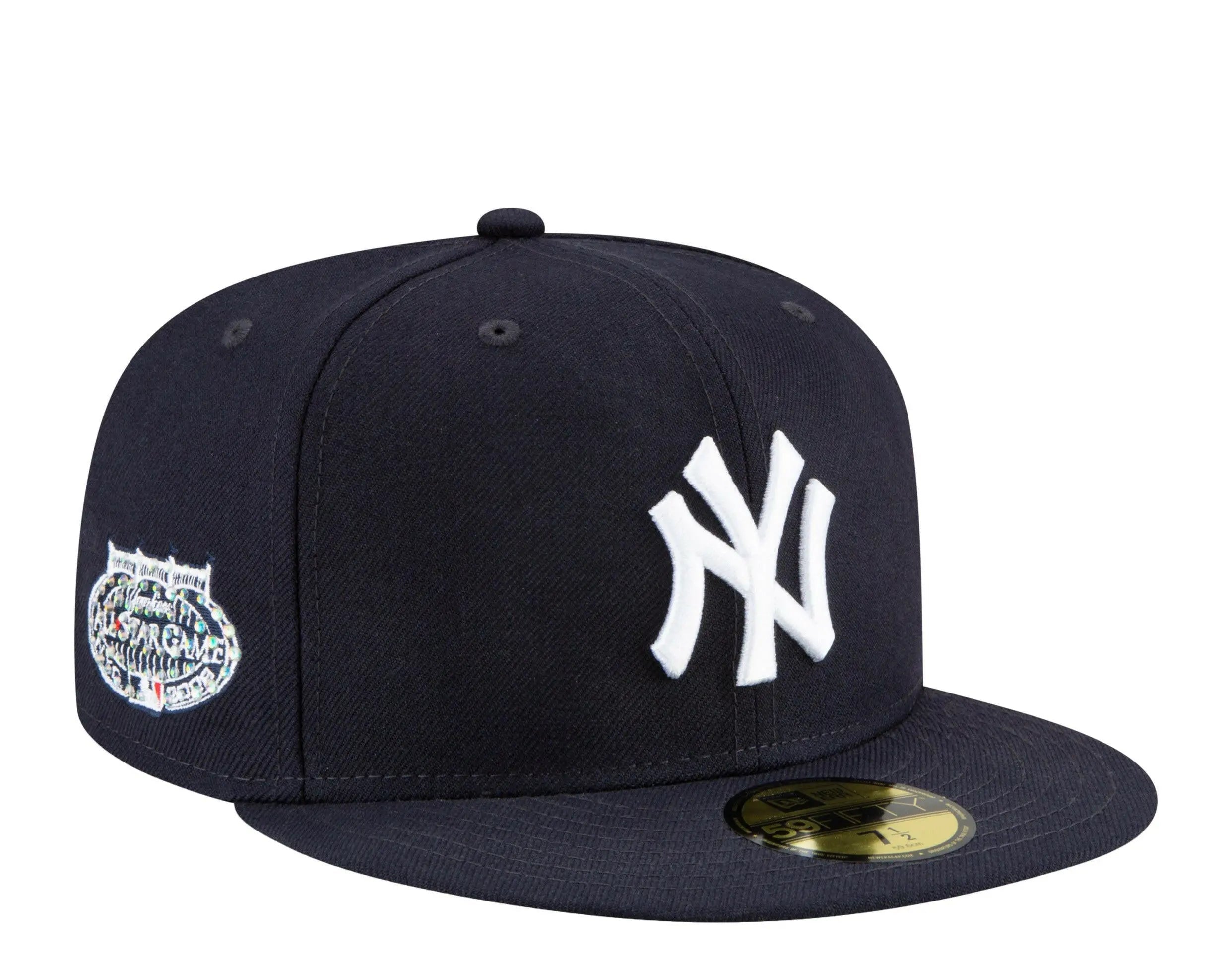 New Era 59Fifty Men New York Yankees Icy 2008 ASG Side Patch Fitted Hat Navy/Baby Blue 1
