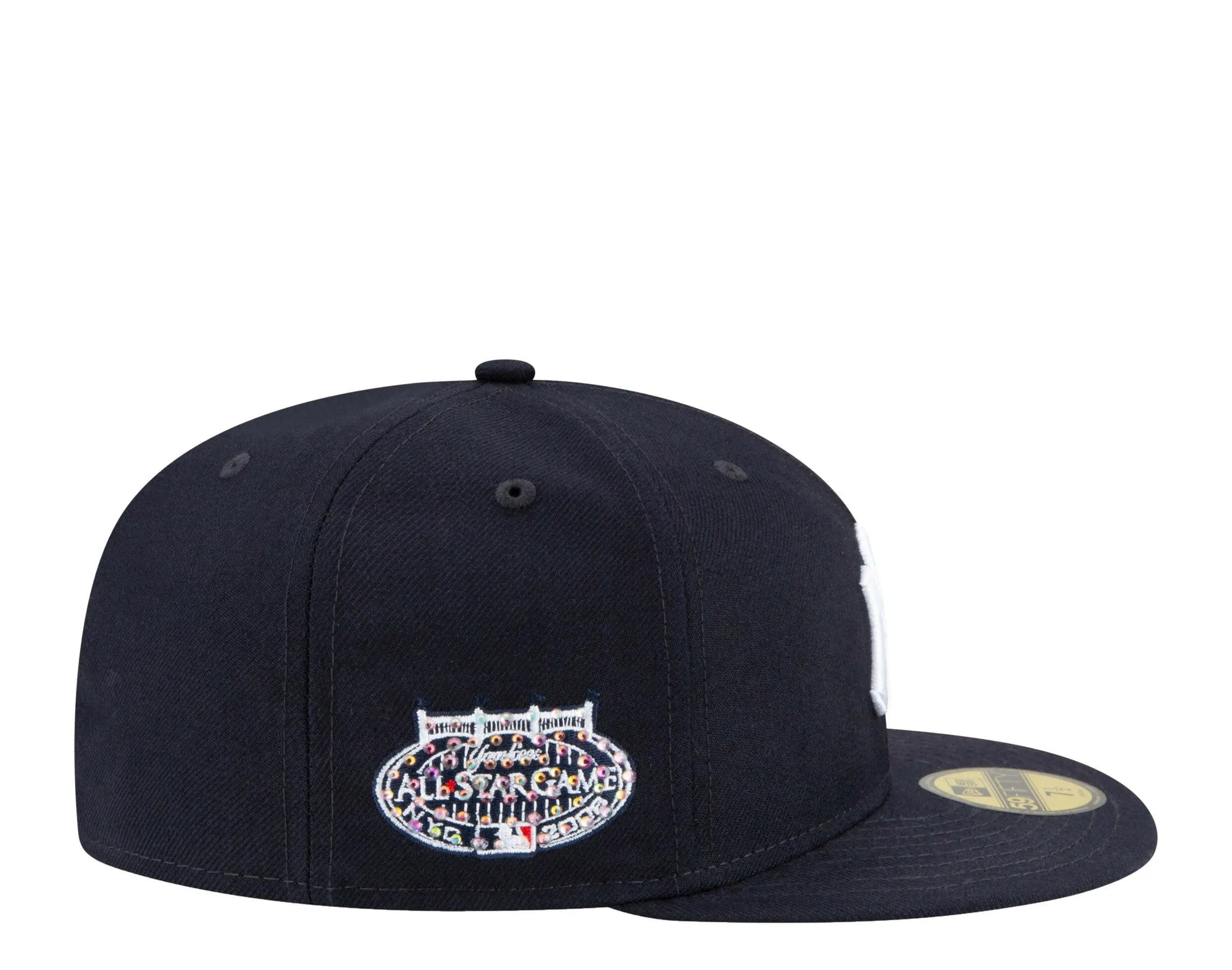 New Era 59Fifty Men New York Yankees Icy 2008 ASG Side Patch Fitted Hat Navy/Baby Blue 4