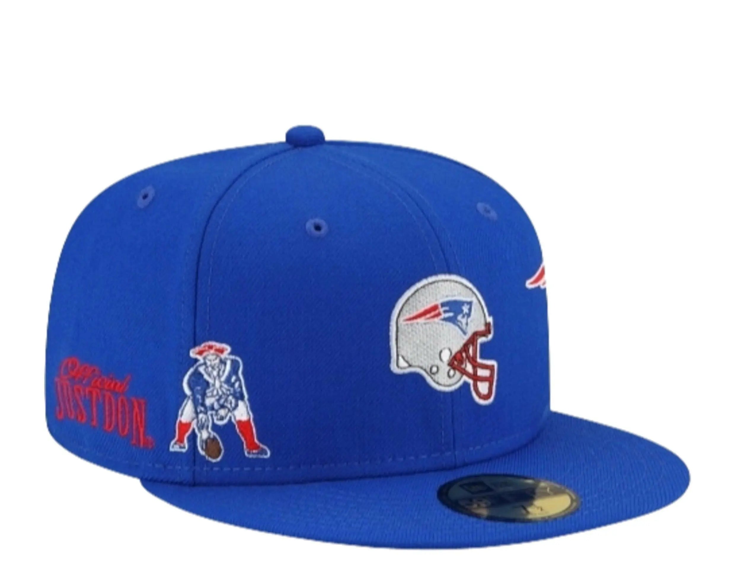 New Era x Just Don 59Fifty Men New England Patriots Fitted Hat Royal Blue 1