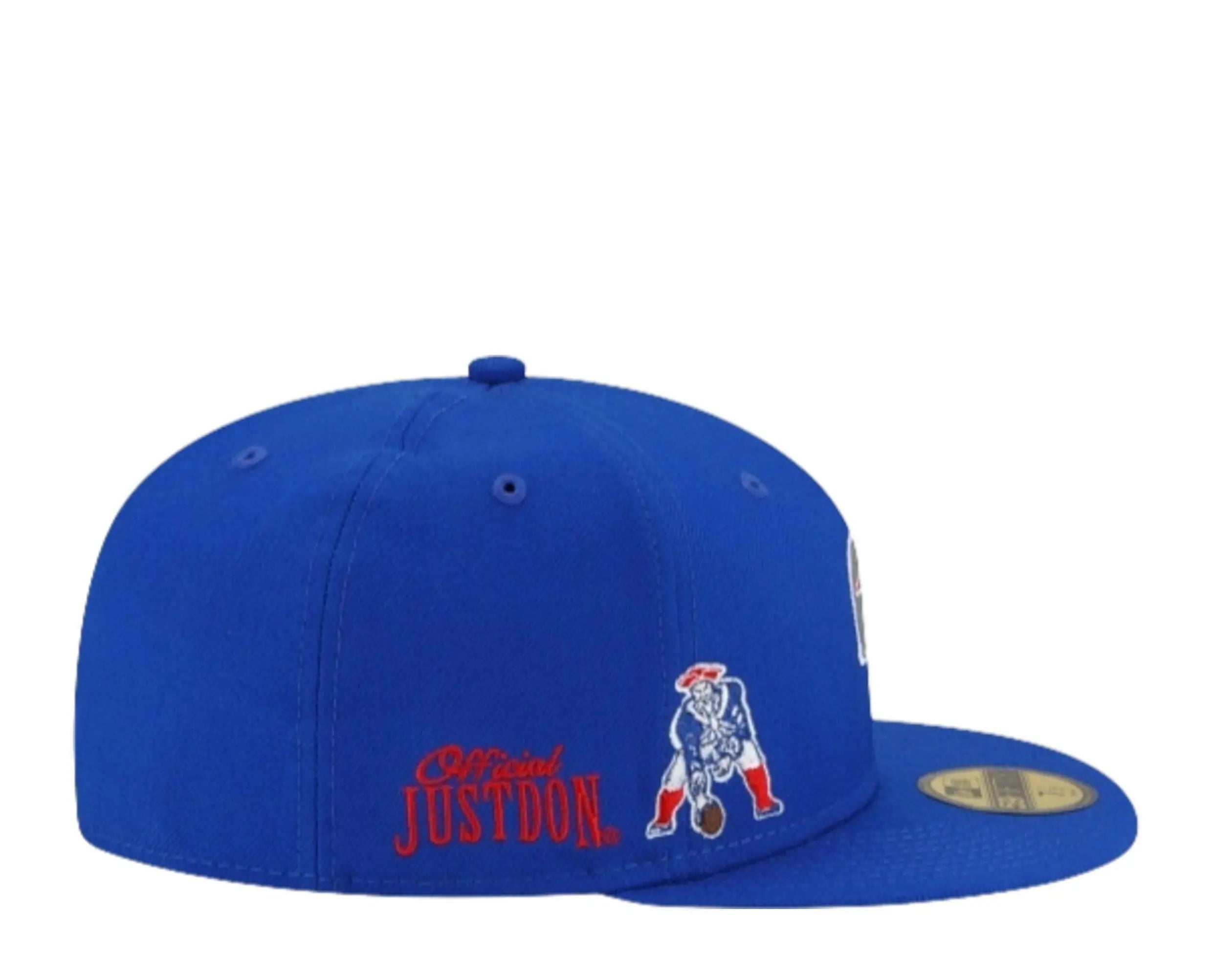 New Era x Just Don 59Fifty Men New England Patriots Fitted Hat Royal Blue 4
