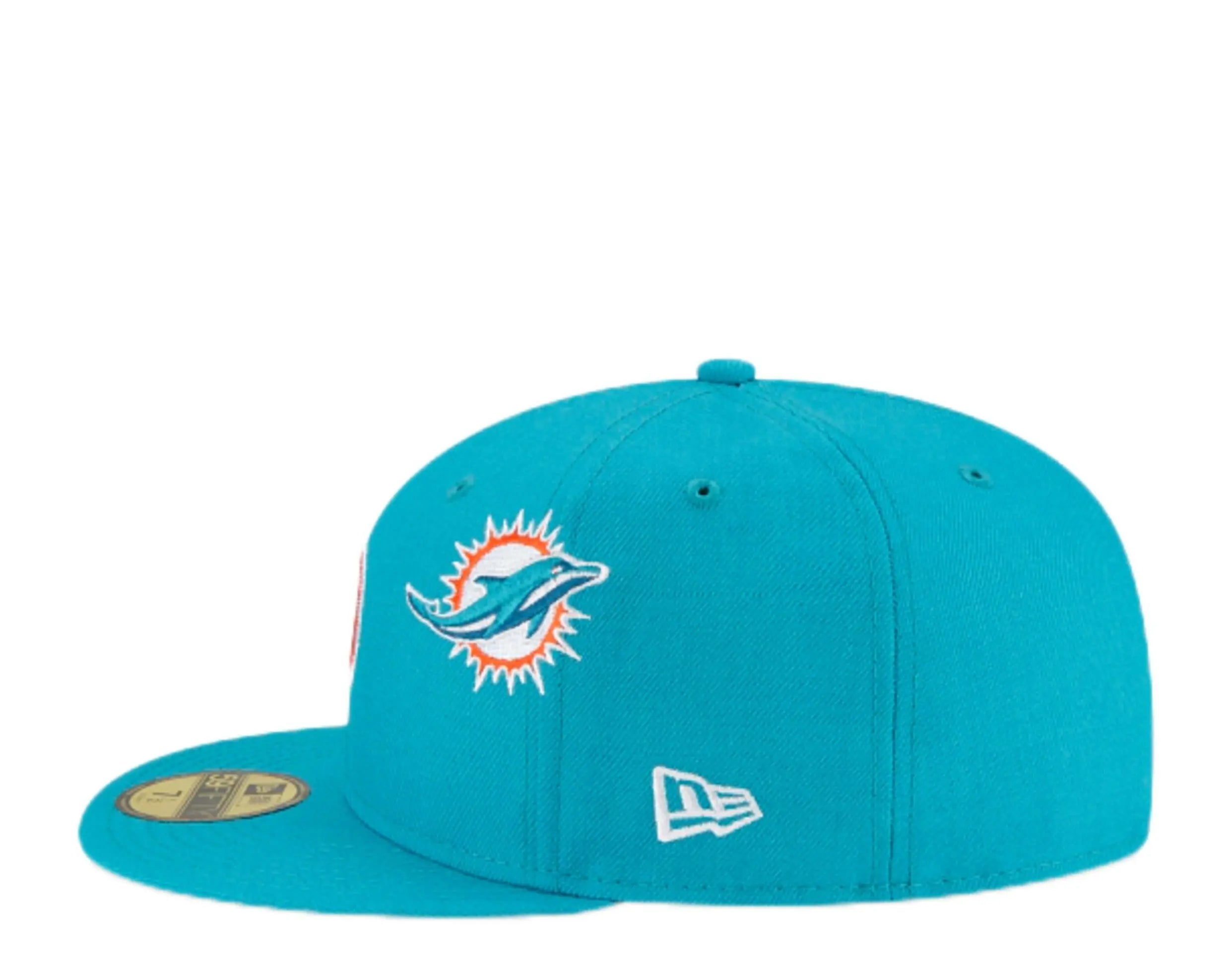 New Era x Just Don 59Fifty Men Miami Dolphins Fitted Hat Aqua 5