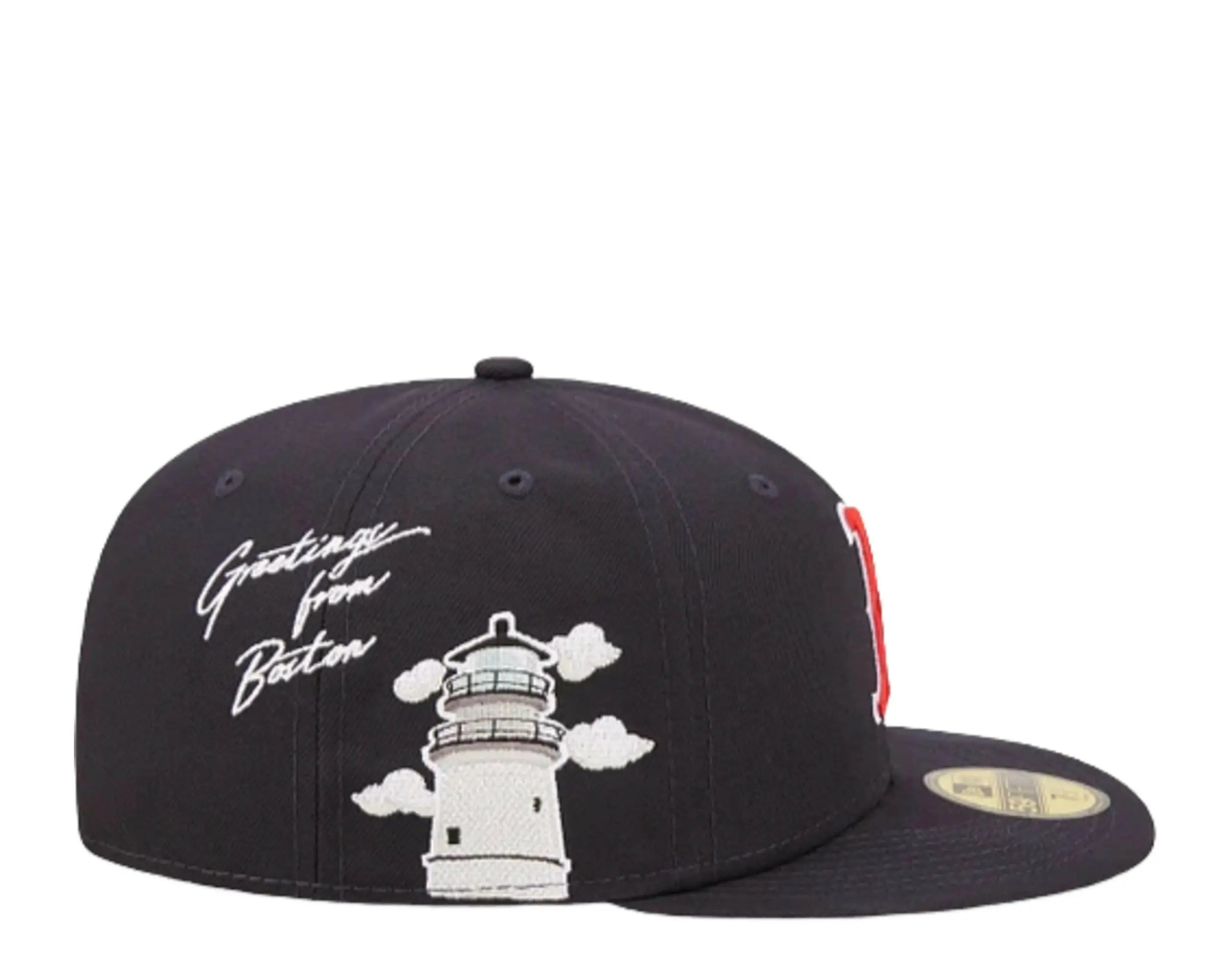 New Era 59Fifty MLB Boston Red Sox Cloud Icon Fitted Hat Navy 4