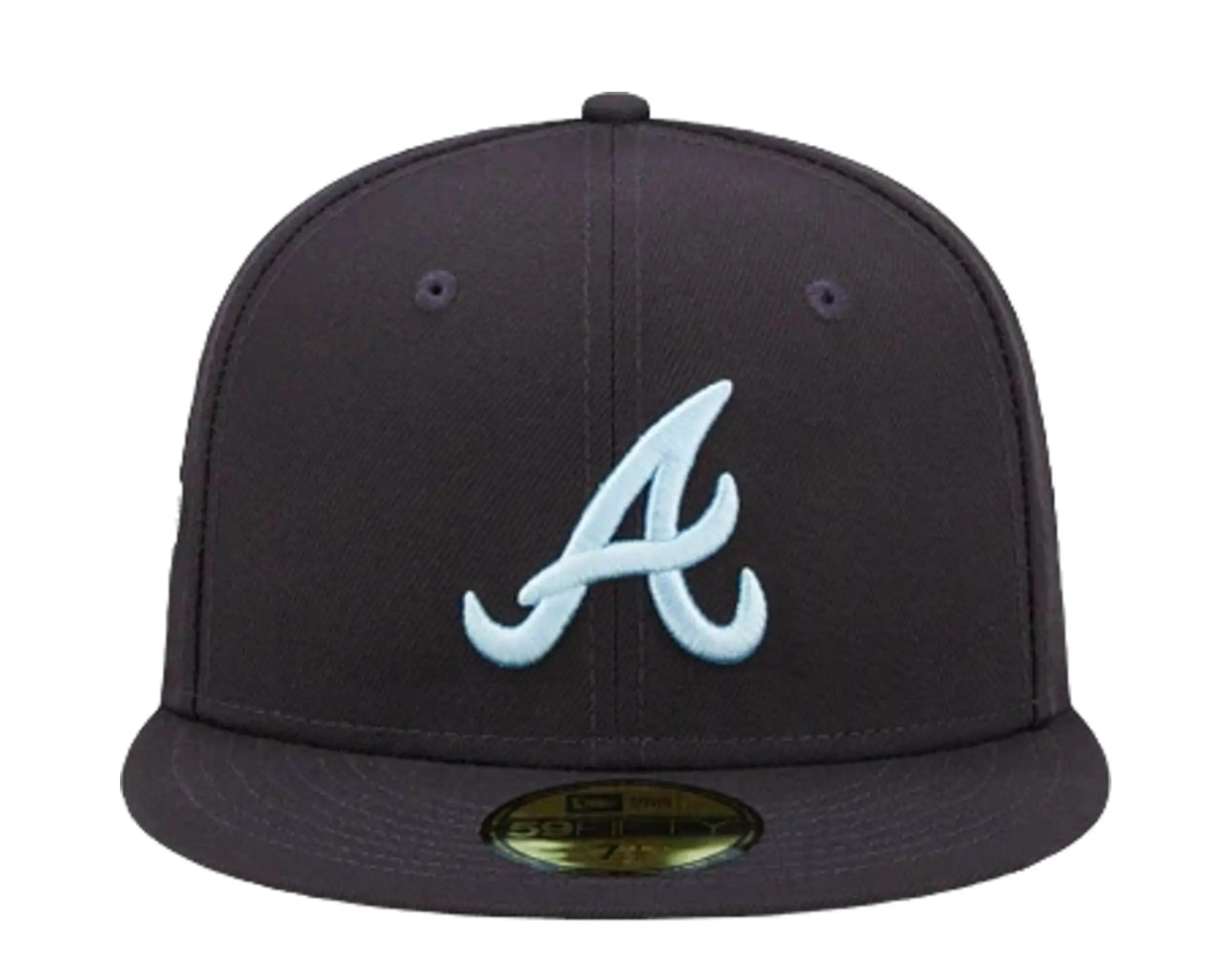 New Era Cloud Under 59Fifty Atlanta Braves Men Fitted Hat Navy 2