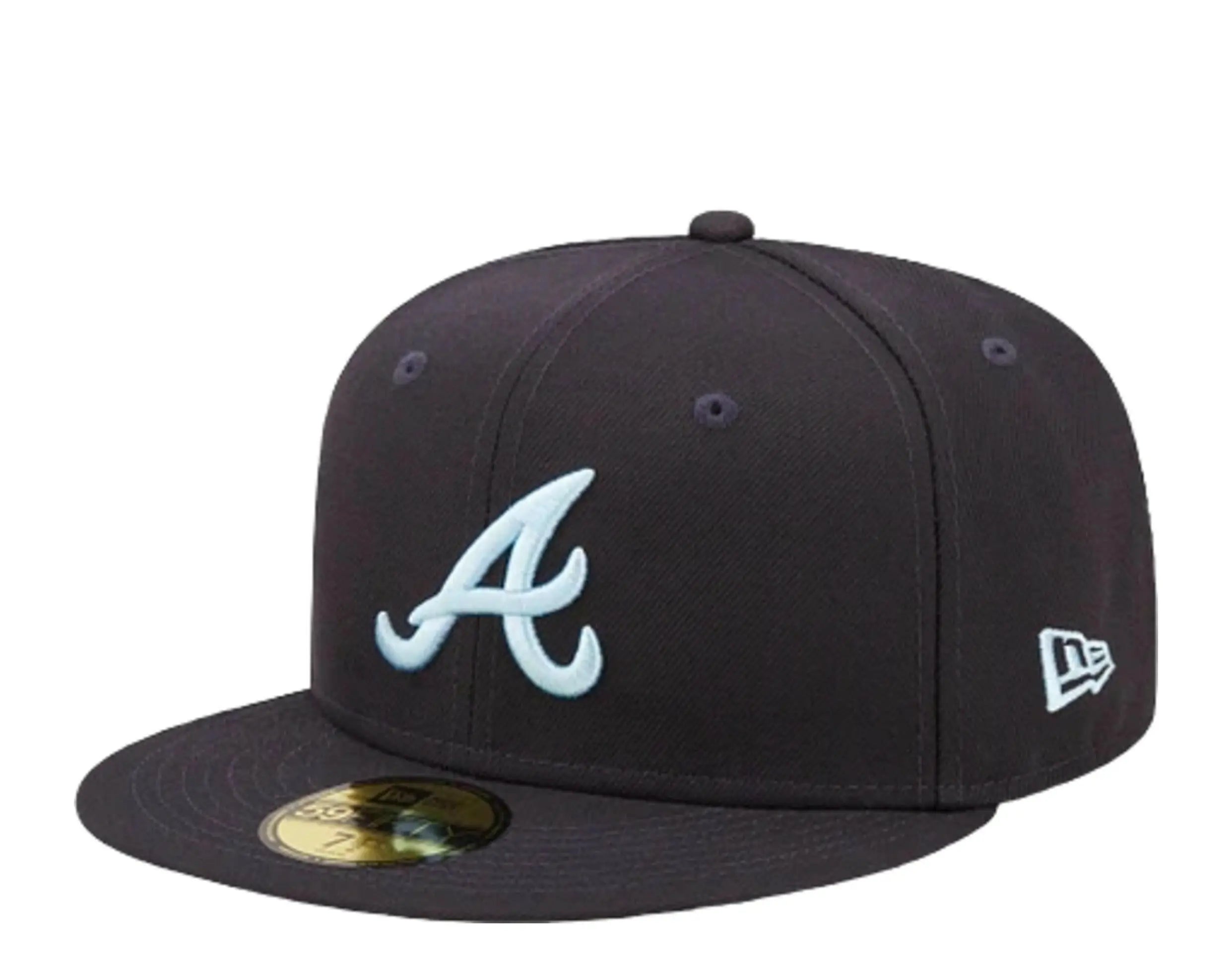 New Era Cloud Under 59Fifty Atlanta Braves Men Fitted Hat Navy 3