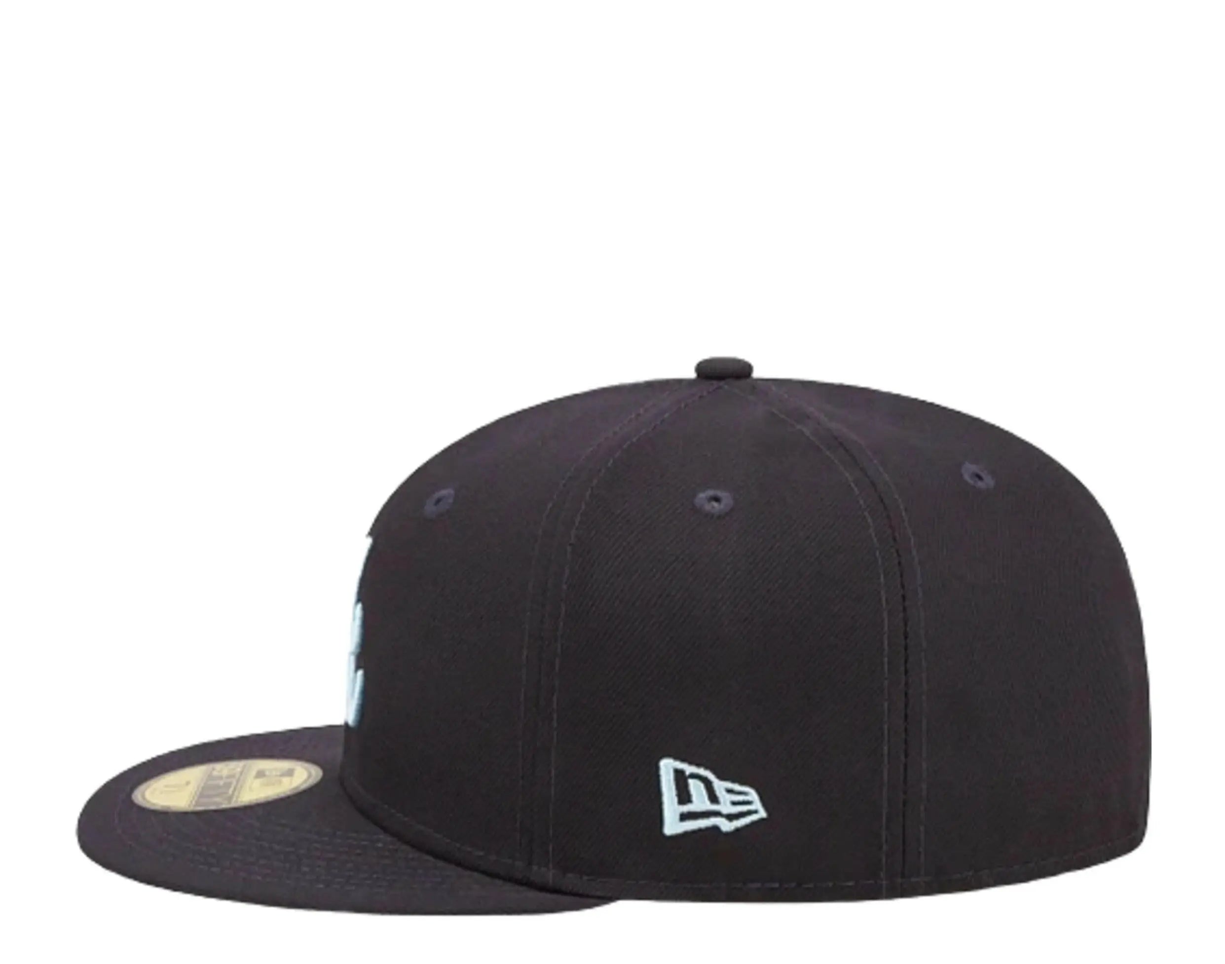 New Era Cloud Under 59Fifty Atlanta Braves Men Fitted Hat Navy 7