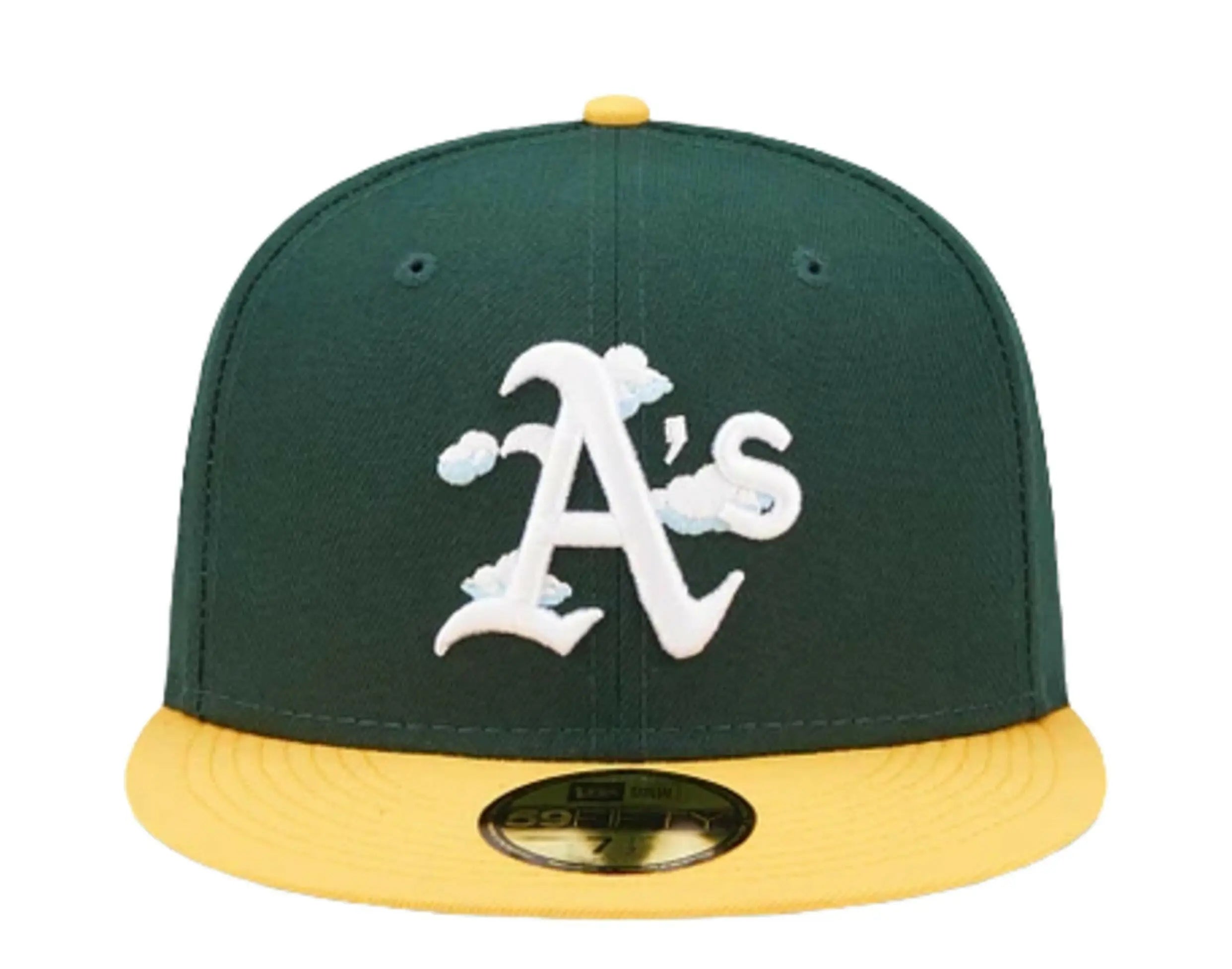 New Era 59Fifty MLB Oakland Athletics Comic Cloud Fitted Hat Green/Yellow 2