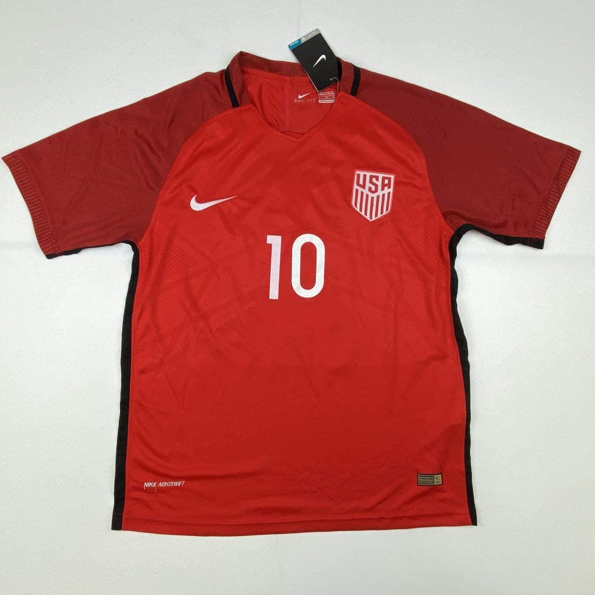 Autographed/Signed Christian Pulisic United States USA Red Soccer Jersey Beckett BAS COA 4