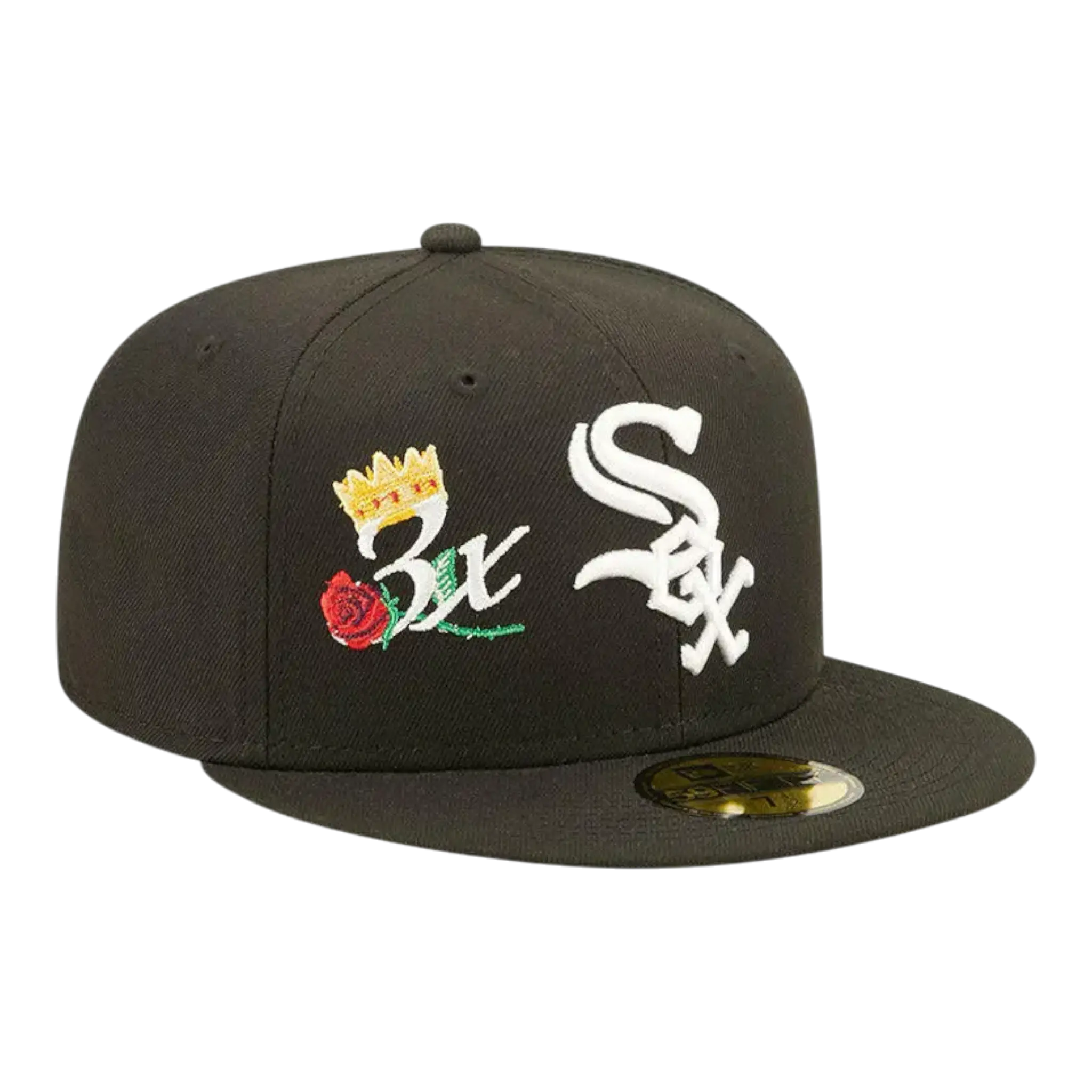 New Era Chicago White Sox Crown Champs WS Men Fitted Hat Black 1