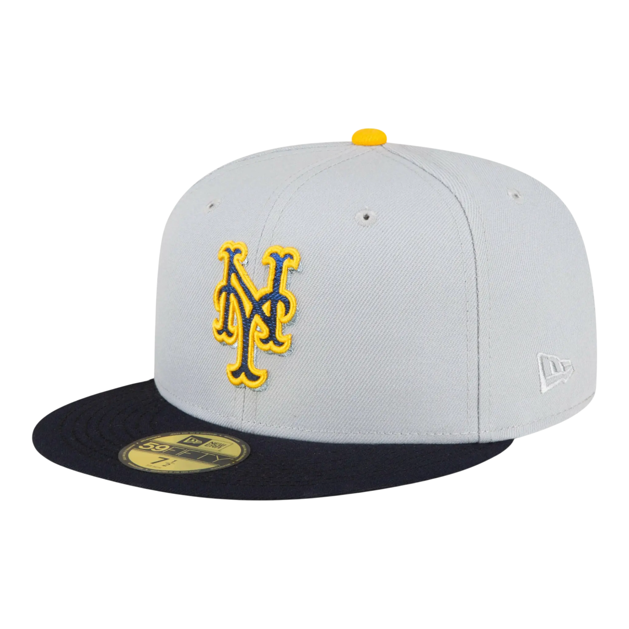 New Era 59Fifty MLB New York Mets 60th Anniversary Fitted Hat Dolphin Grey/Navy 1