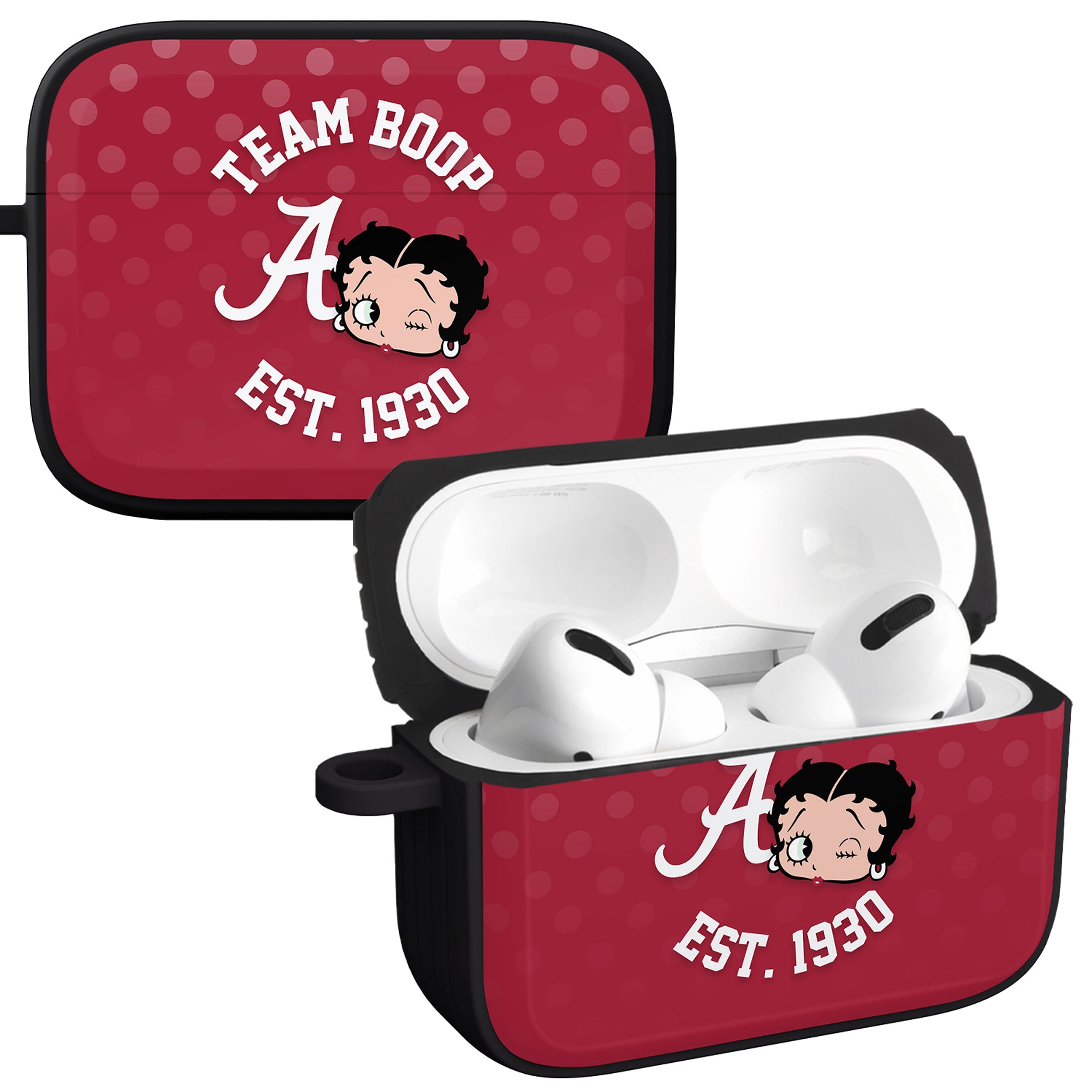 Alabama Crimson Tide X Betty Boop HDX Apple AirPods Pro 1 & 2 Case Cover 1