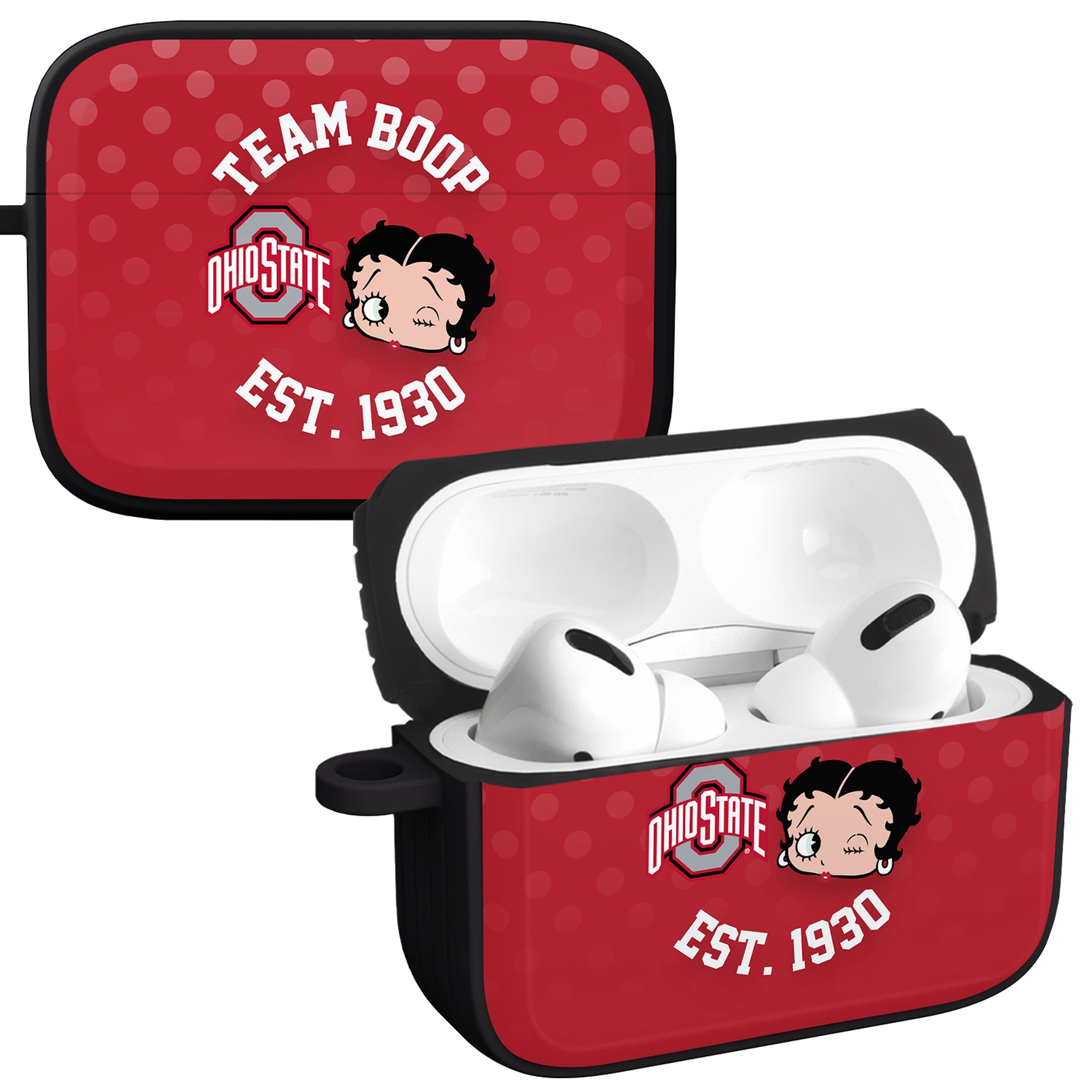 Ohio State Buckeyes X Betty Boop HDX Apple AirPods Pro 1 & 2 Case Cover 1