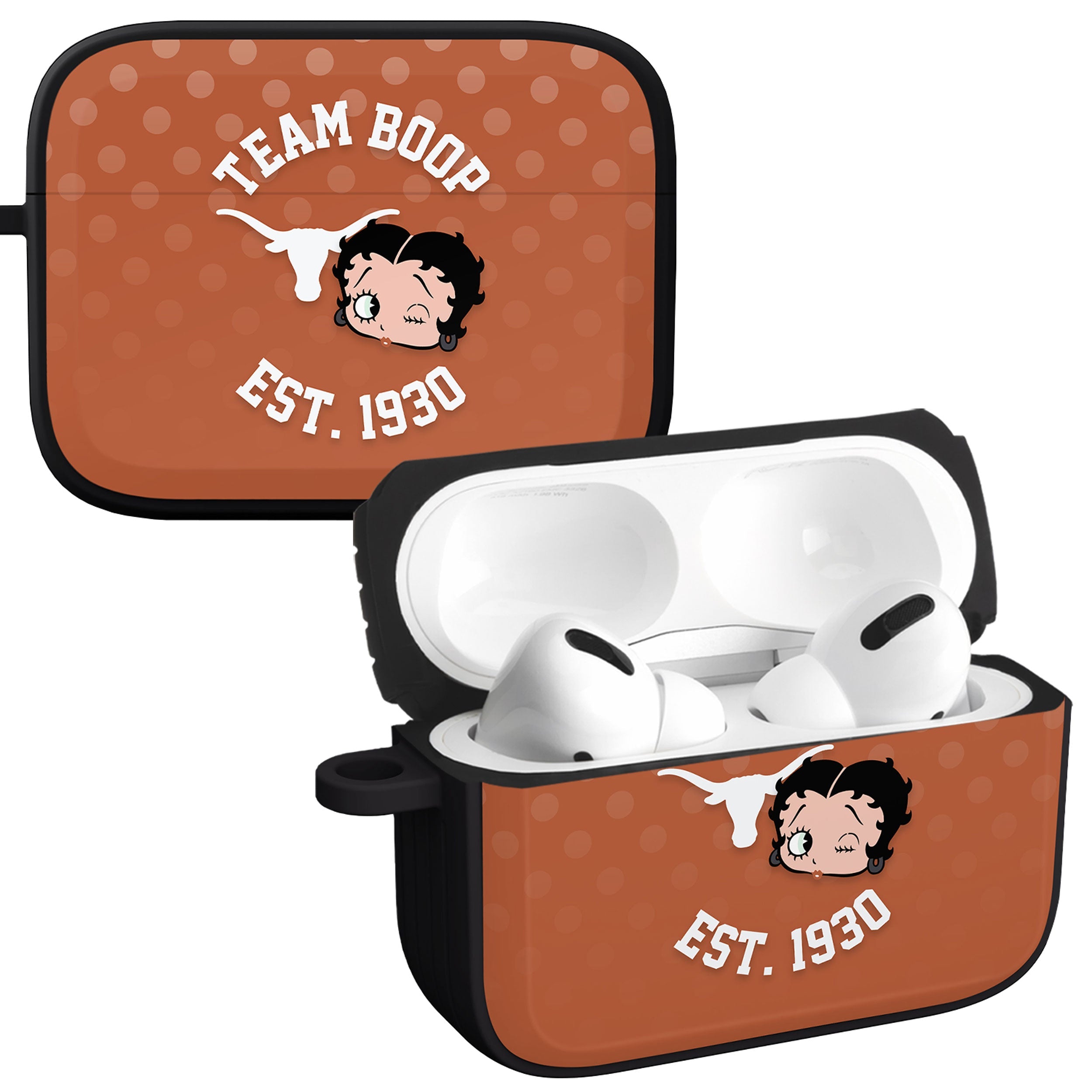 Texas Longhorns X Betty Boop HDX Case Apple AirPods Pro 1 & 2 Case Cover 1