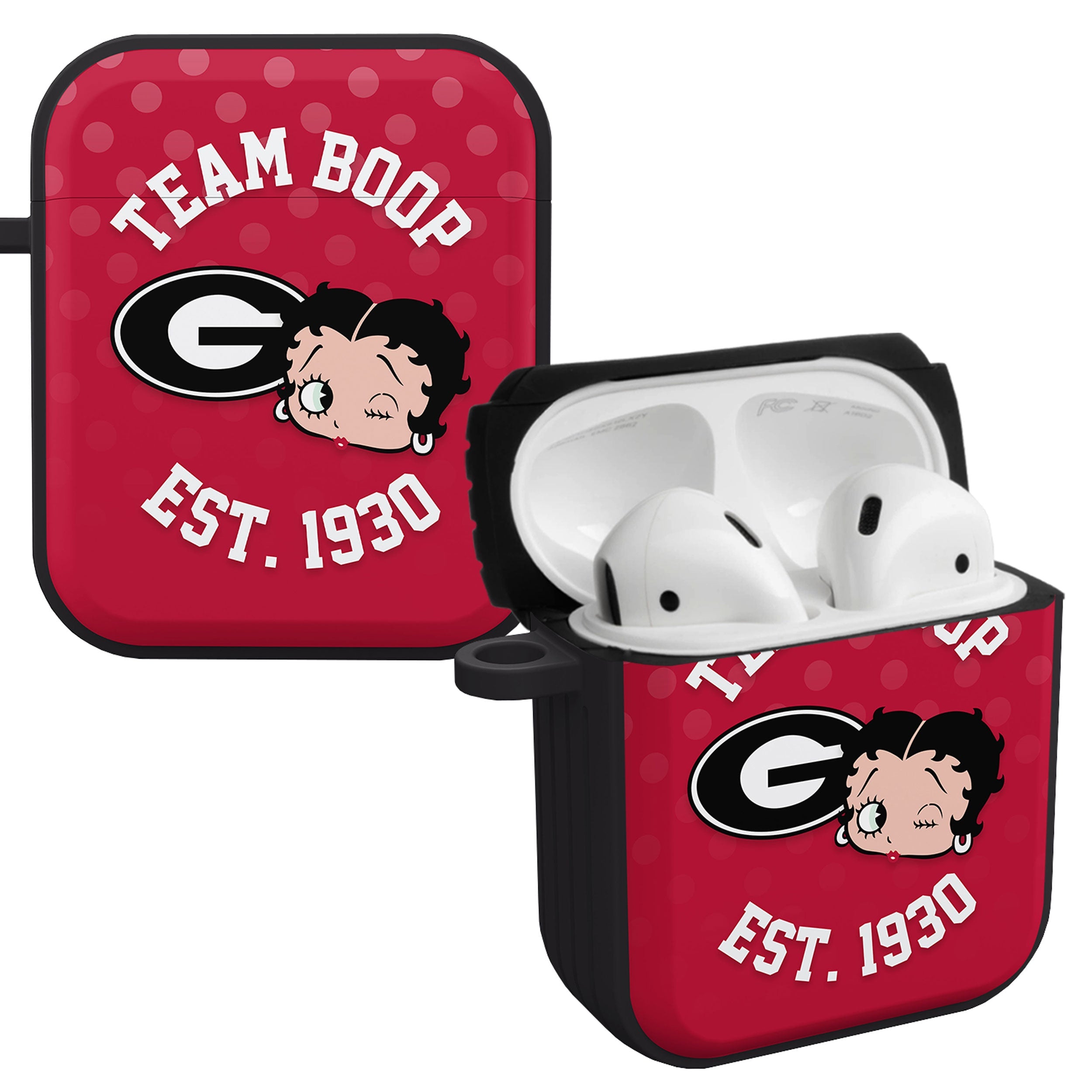 Georgia Bulldogs X Betty Boop HDX Apple AirPods Gen 1 & 2 Case Cover 1