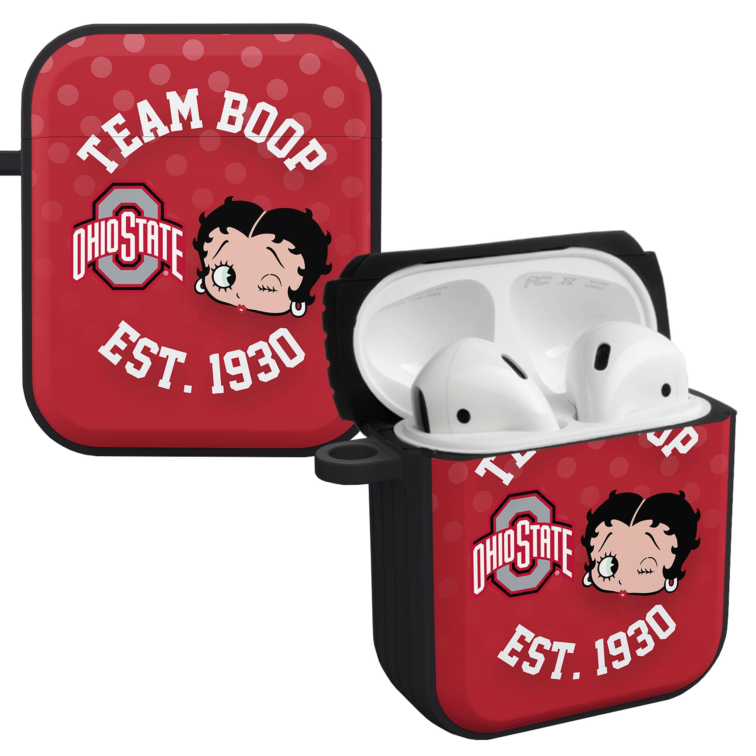 Ohio State Buckeyes X Betty Boop HDX Apple AirPods Gen 1 & 2 Case Cover 1