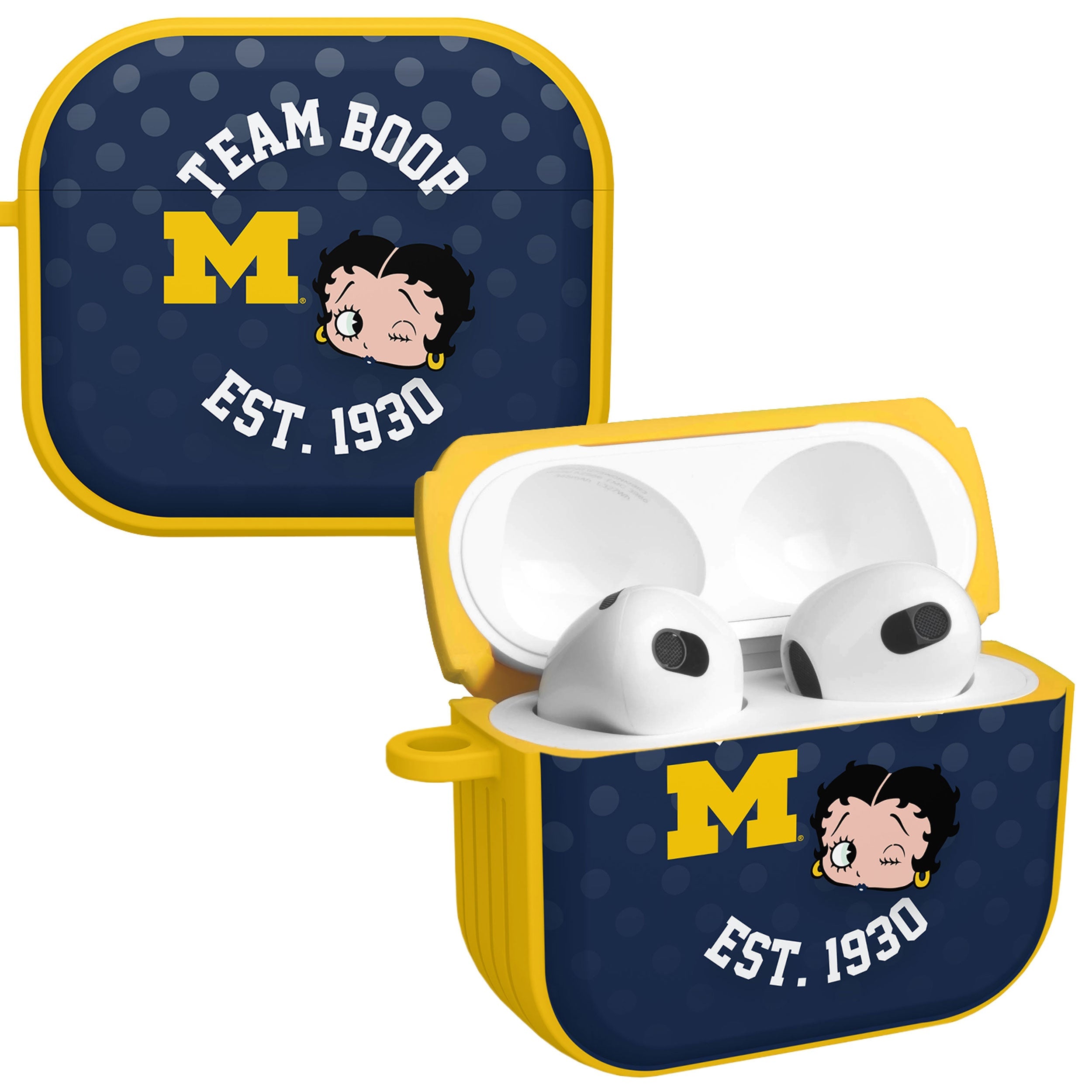 Michigan Wolverines X Betty Boop HDX Apple AirPods Gen 3 Case Cover | Affinity Bands 1