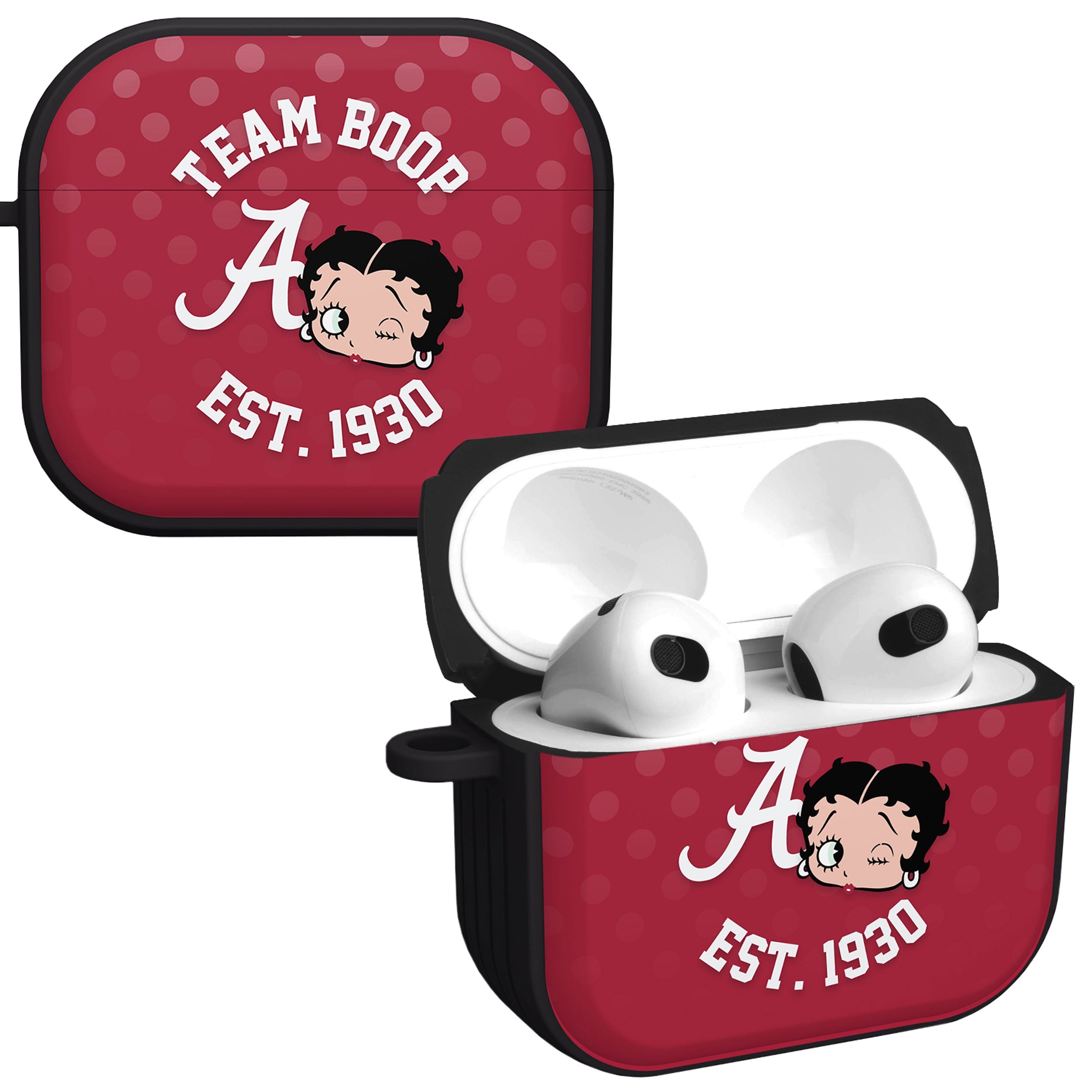Alabama Crimson Tide X Betty Boop HDX Apple AirPods Gen 3 Case Cover 1