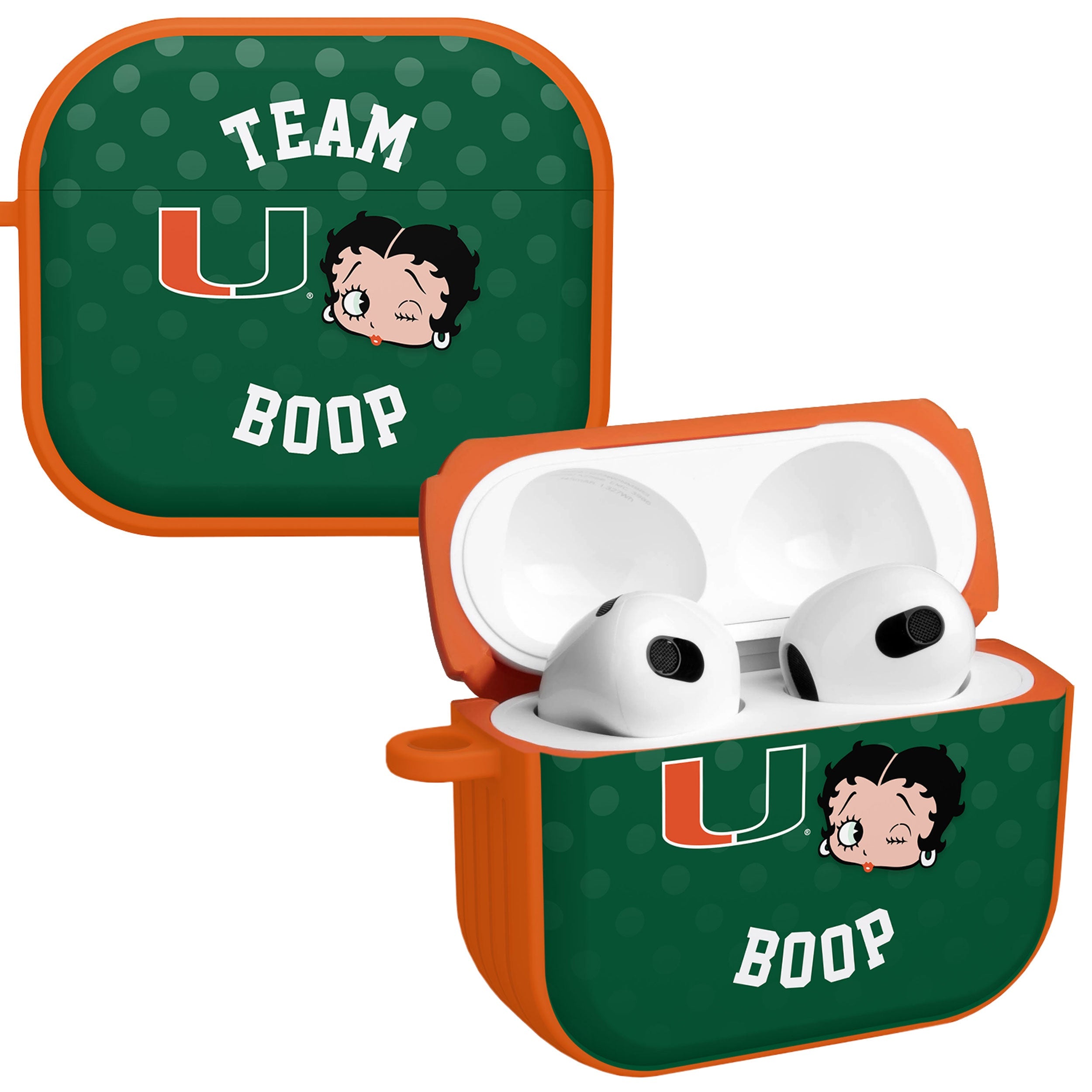 Miami Hurricanes X Betty Boop HDX Apple AirPods Gen 3 Case Cover 1
