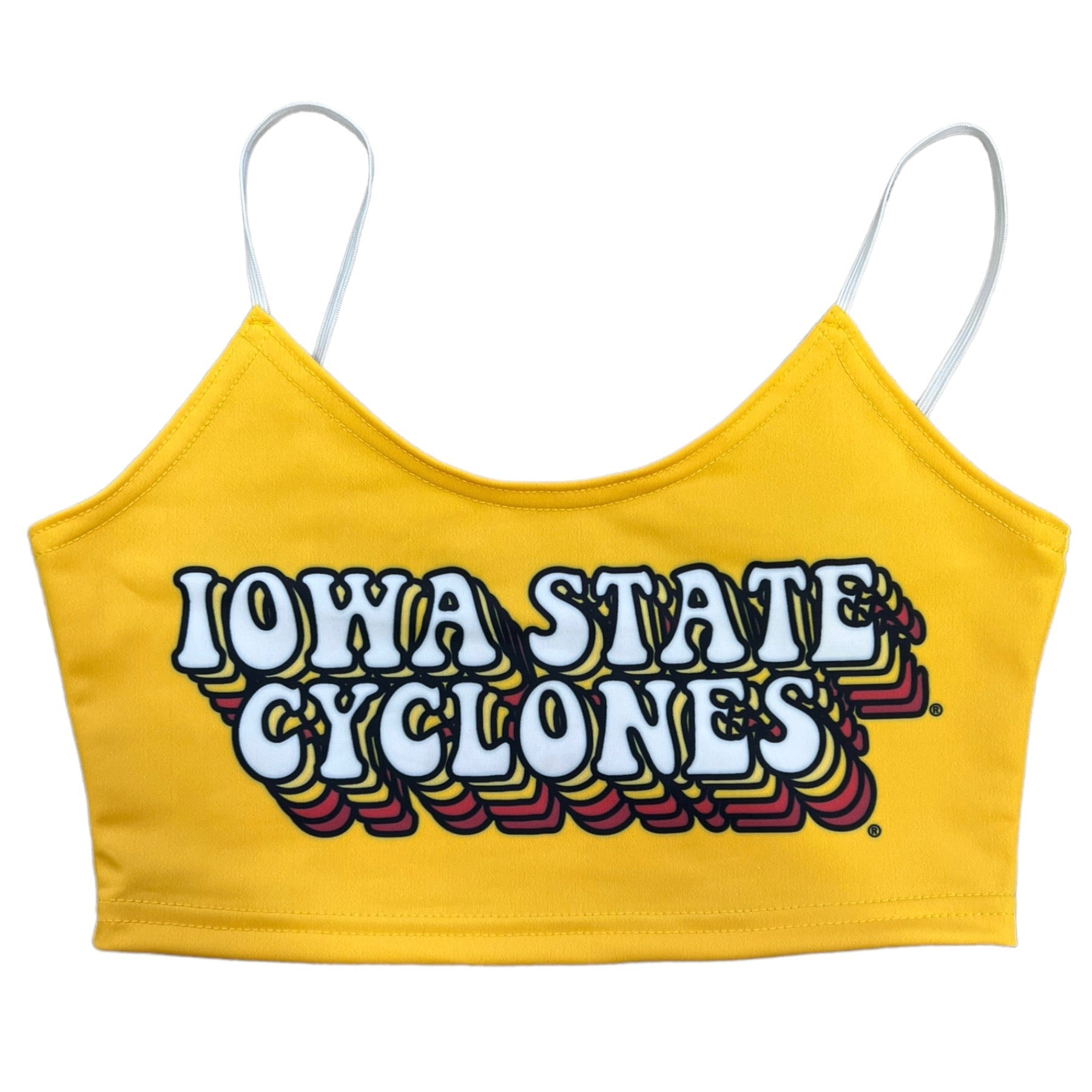 Iowa State Yellow Retro Spaghetti Tank | lojobands