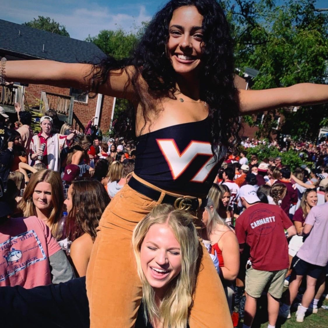 Virginia Tech Black One Shoulder Top | lojobands 3
