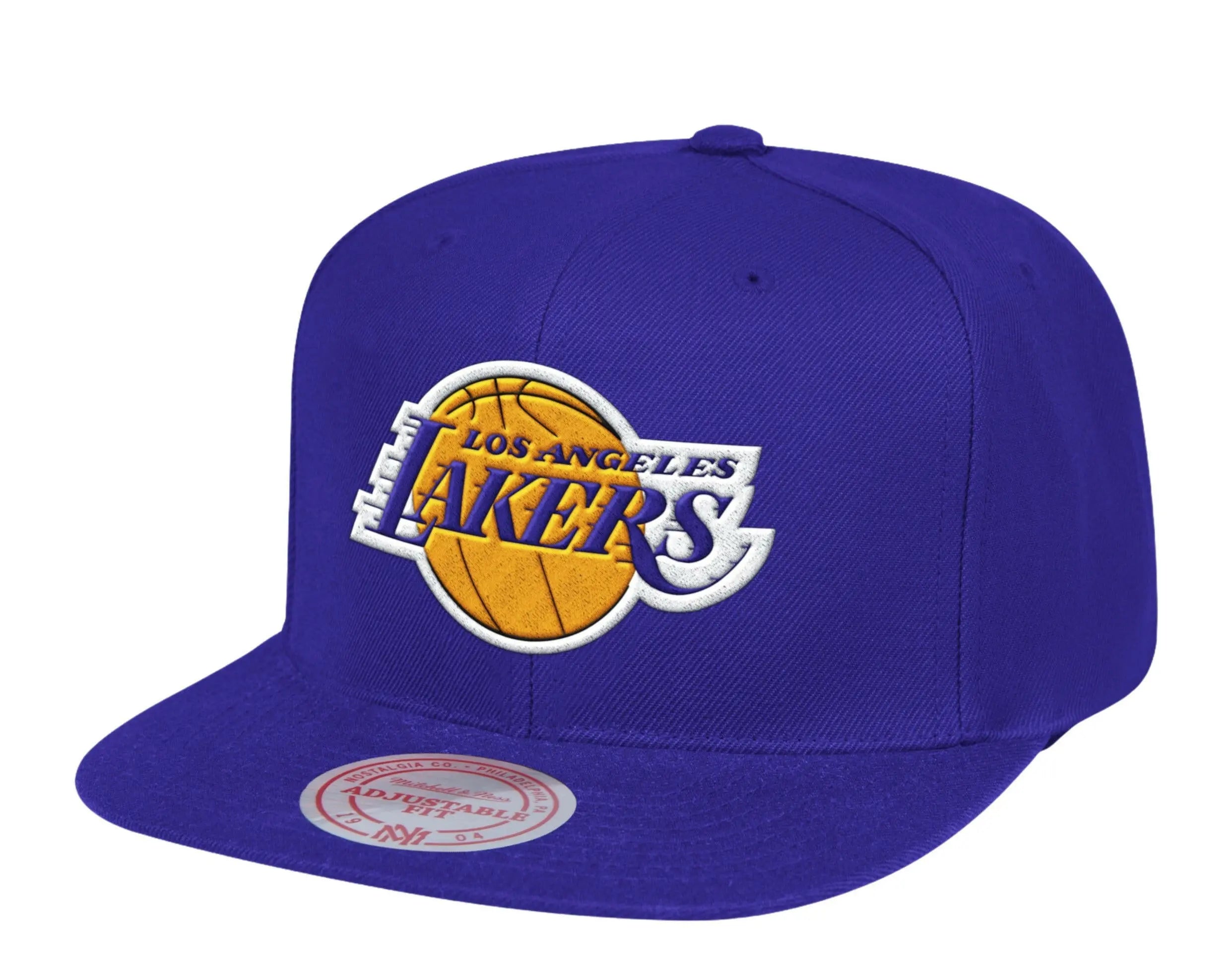 Mitchell & Ness Los Angeles Lakers HWC Team Ground Men Snapback Hat Purple 1