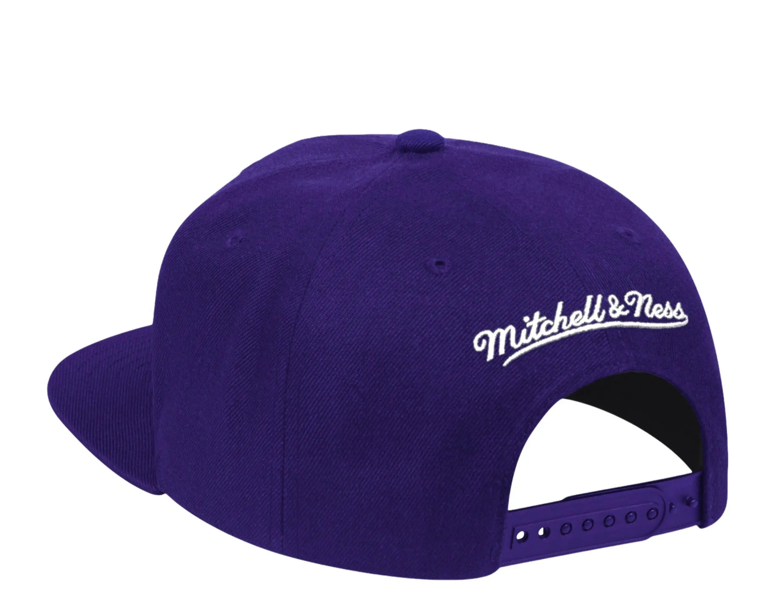 Mitchell & Ness Los Angeles Lakers HWC State Flower Men Snapback Hat Purple 2