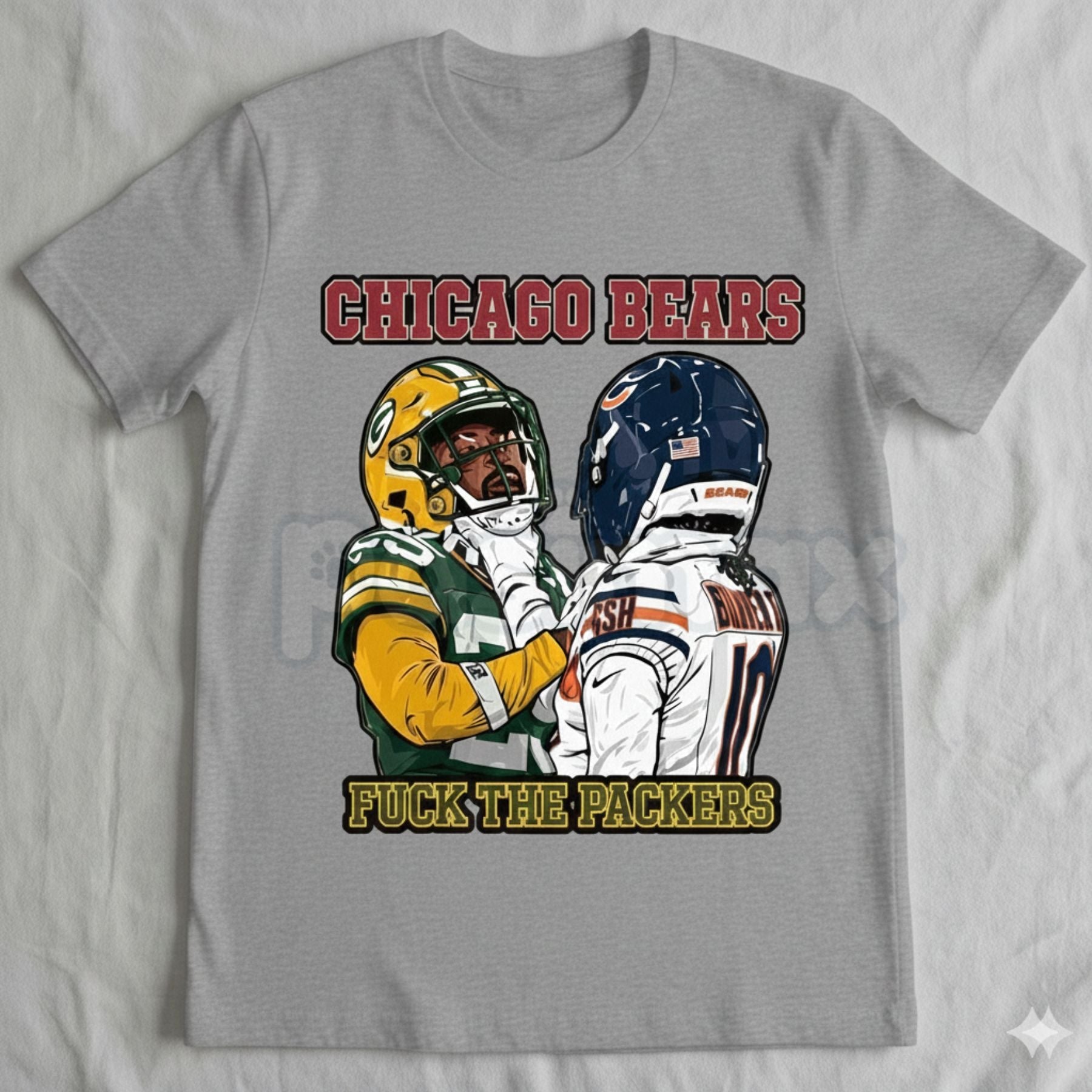 Chicago Bears Rivalry Clash T-Shirt - Gameday Football Pride Graphic Tee, Chicago vs. Everybody Fan Apparel, Classic North Midway Rivalry Shirt 5