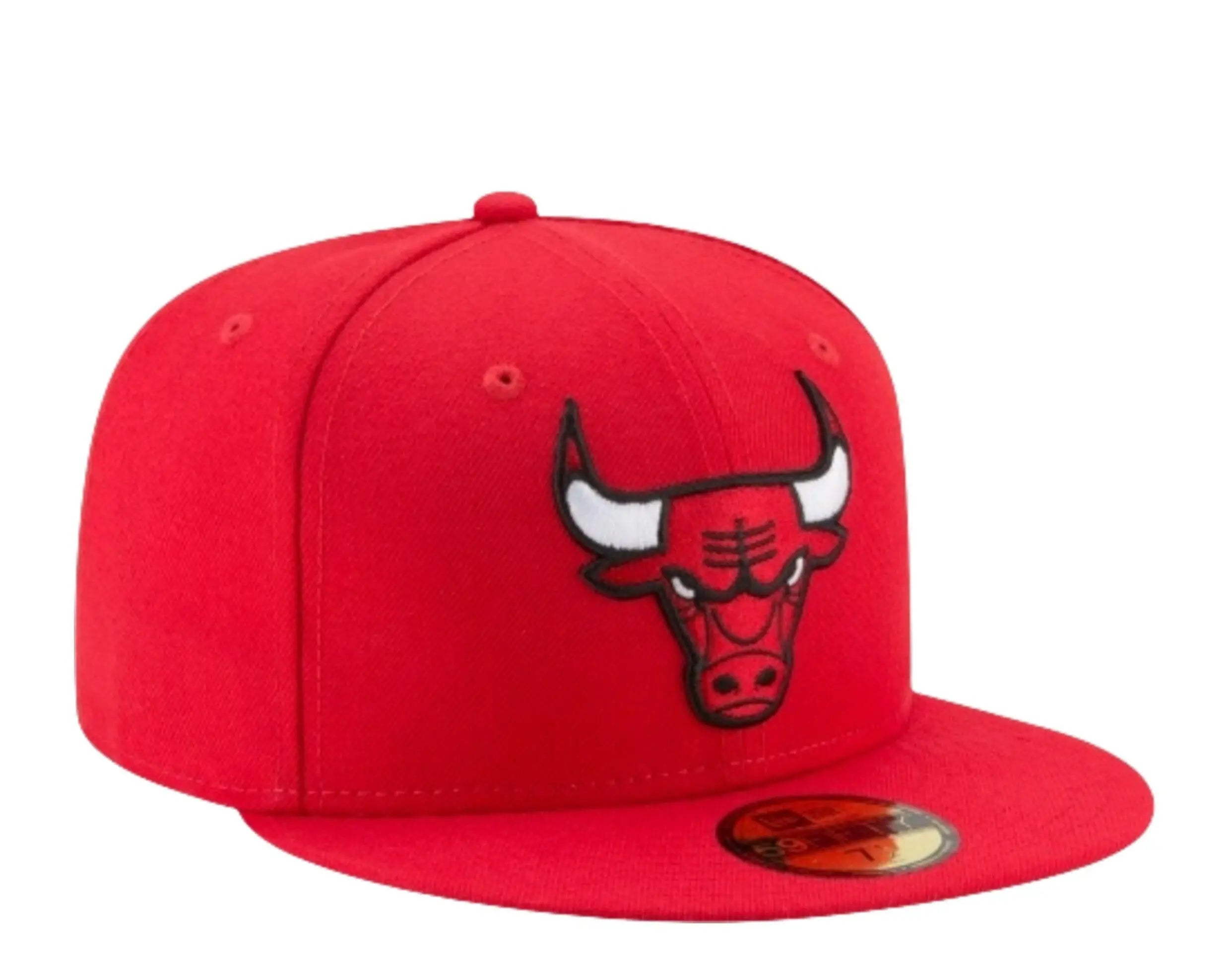 New Era 59Fifty Men Fitted Hat Red Chicago Bulls 3