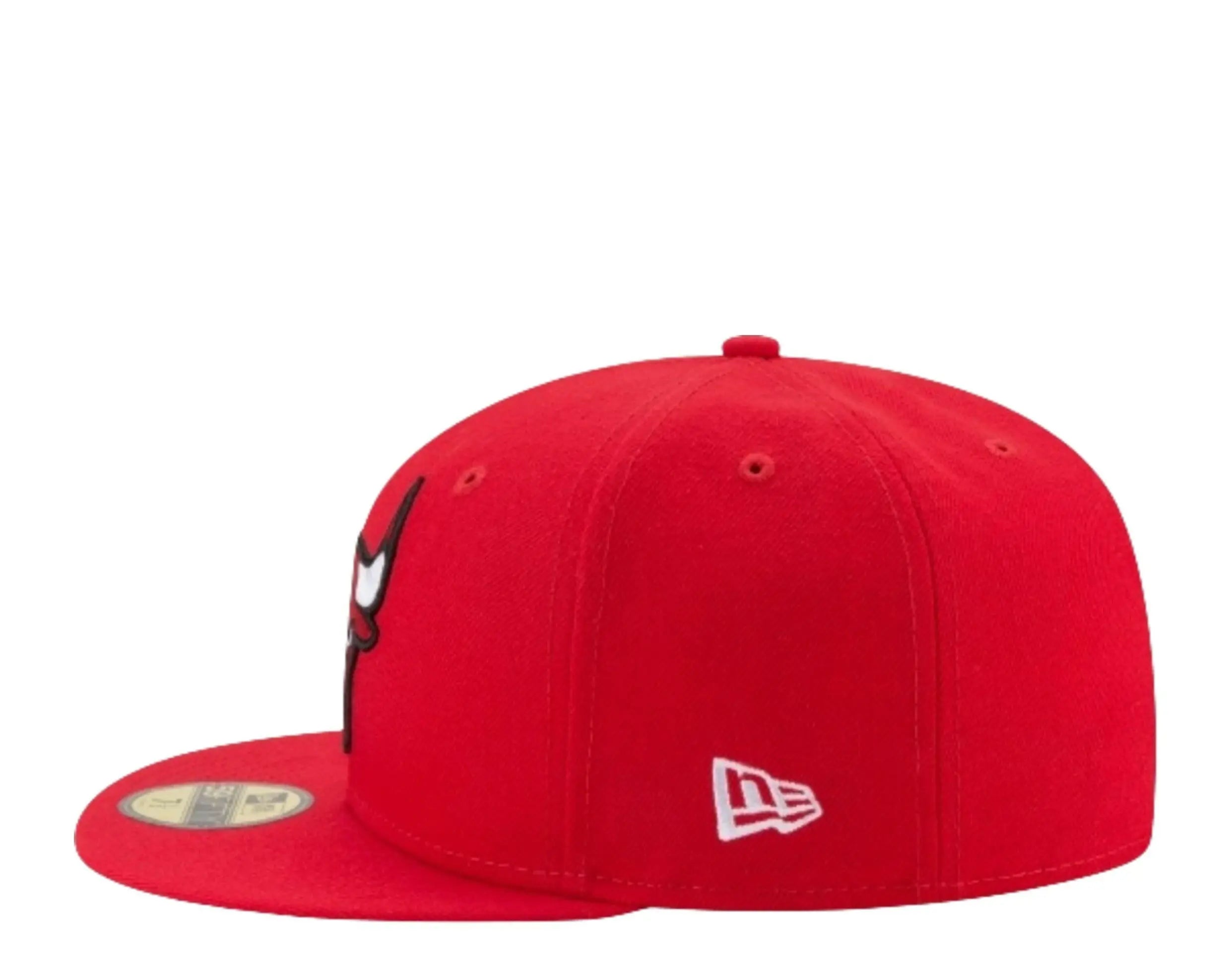 New Era 59Fifty Men Fitted Hat Red Chicago Bulls 4