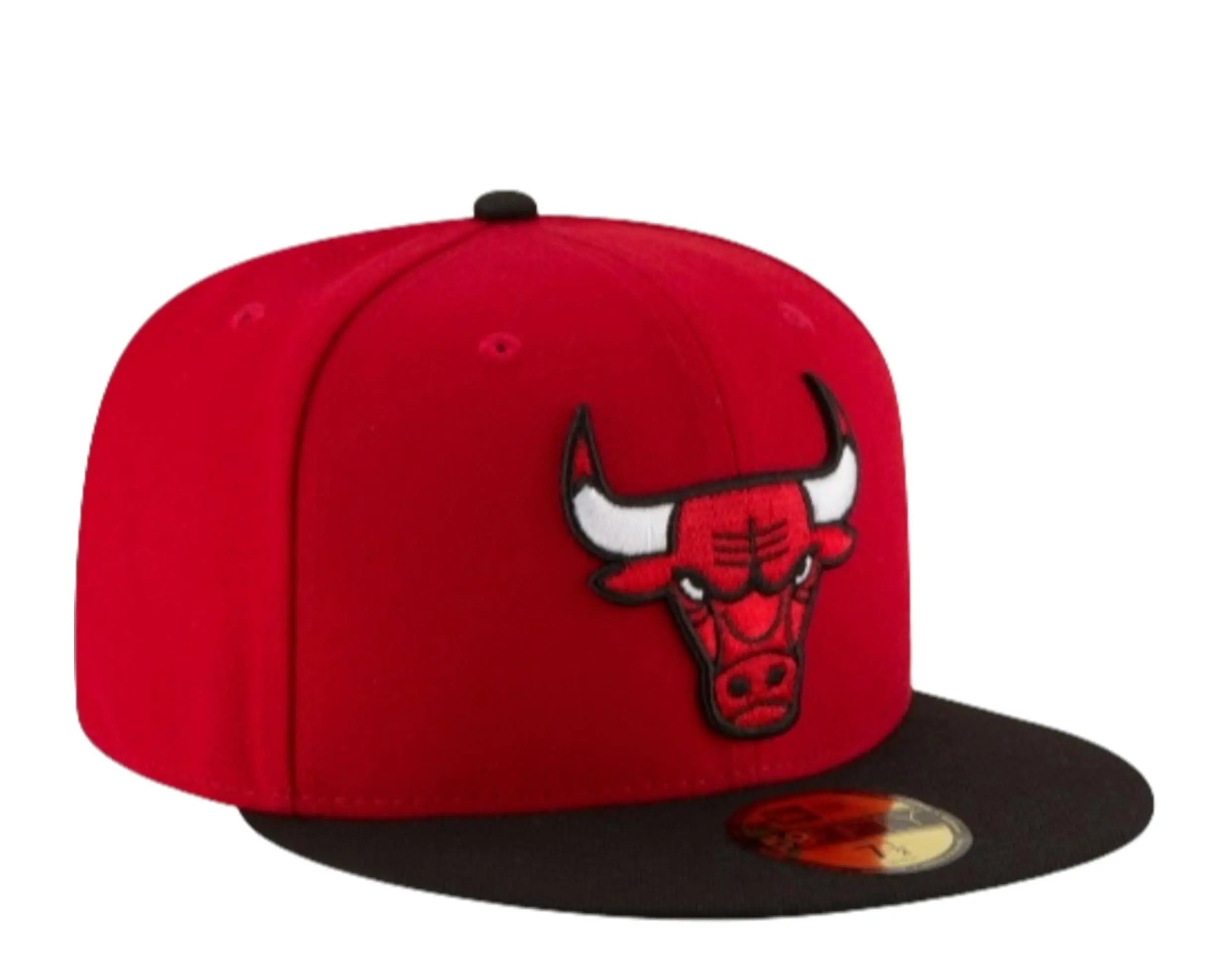 New Era 59Fifty Men Chicago Bulls 2-Tone Fitted Hat Red/Black 3