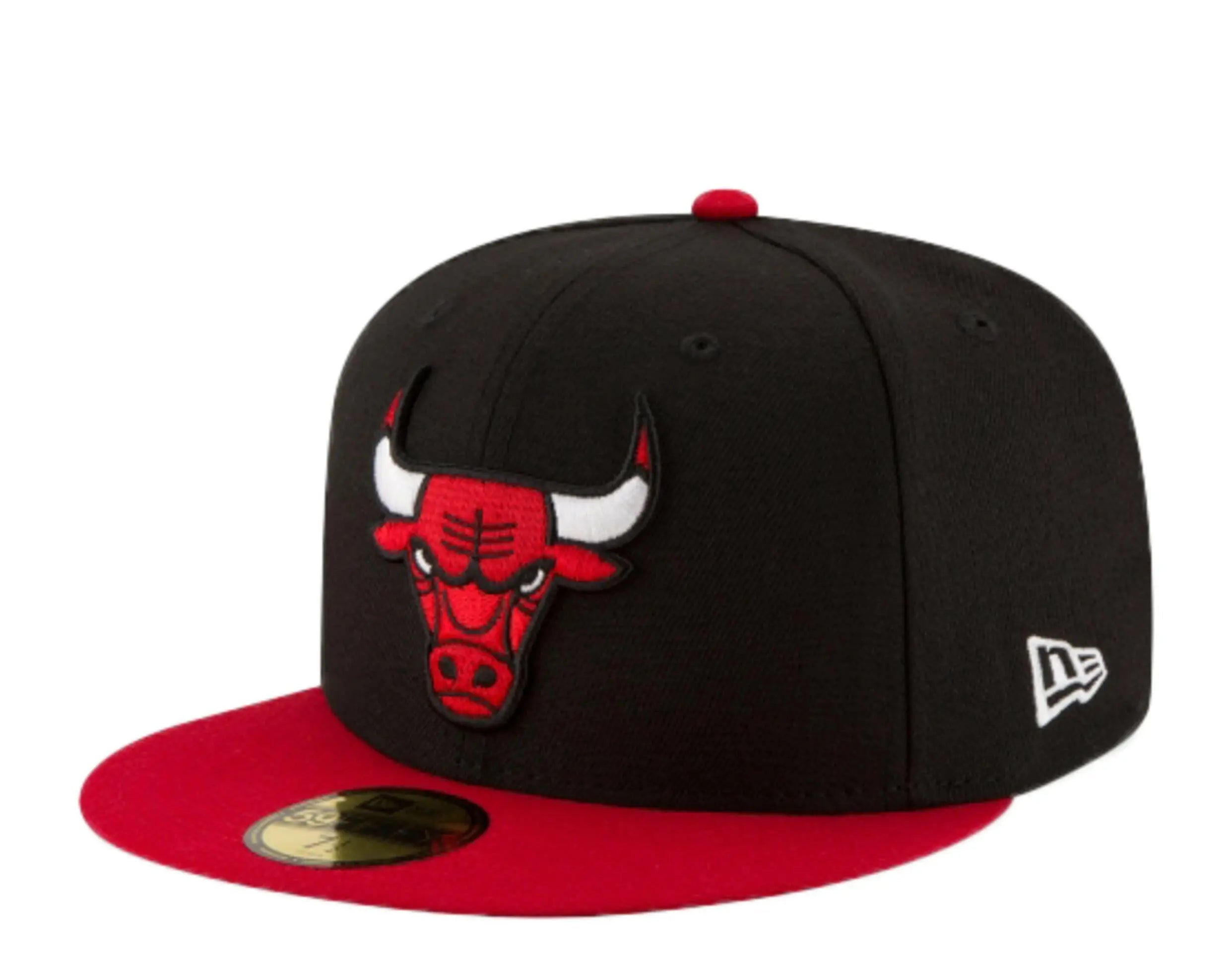New Era Chicago Bulls Alternate 2-Tone Men Fitted Hat Black/Red 1