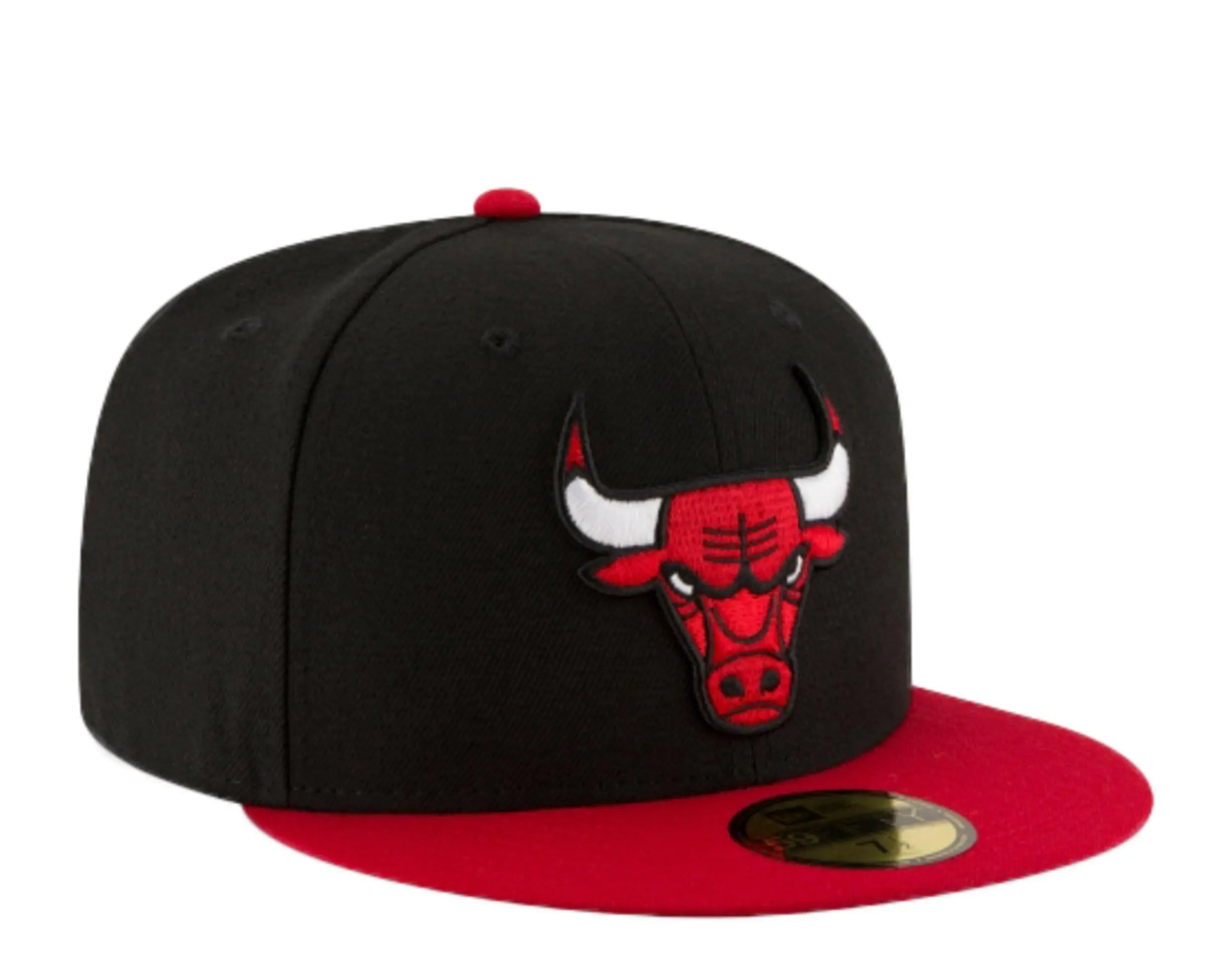 New Era Chicago Bulls Alternate 2-Tone Men Fitted Hat Black/Red 3