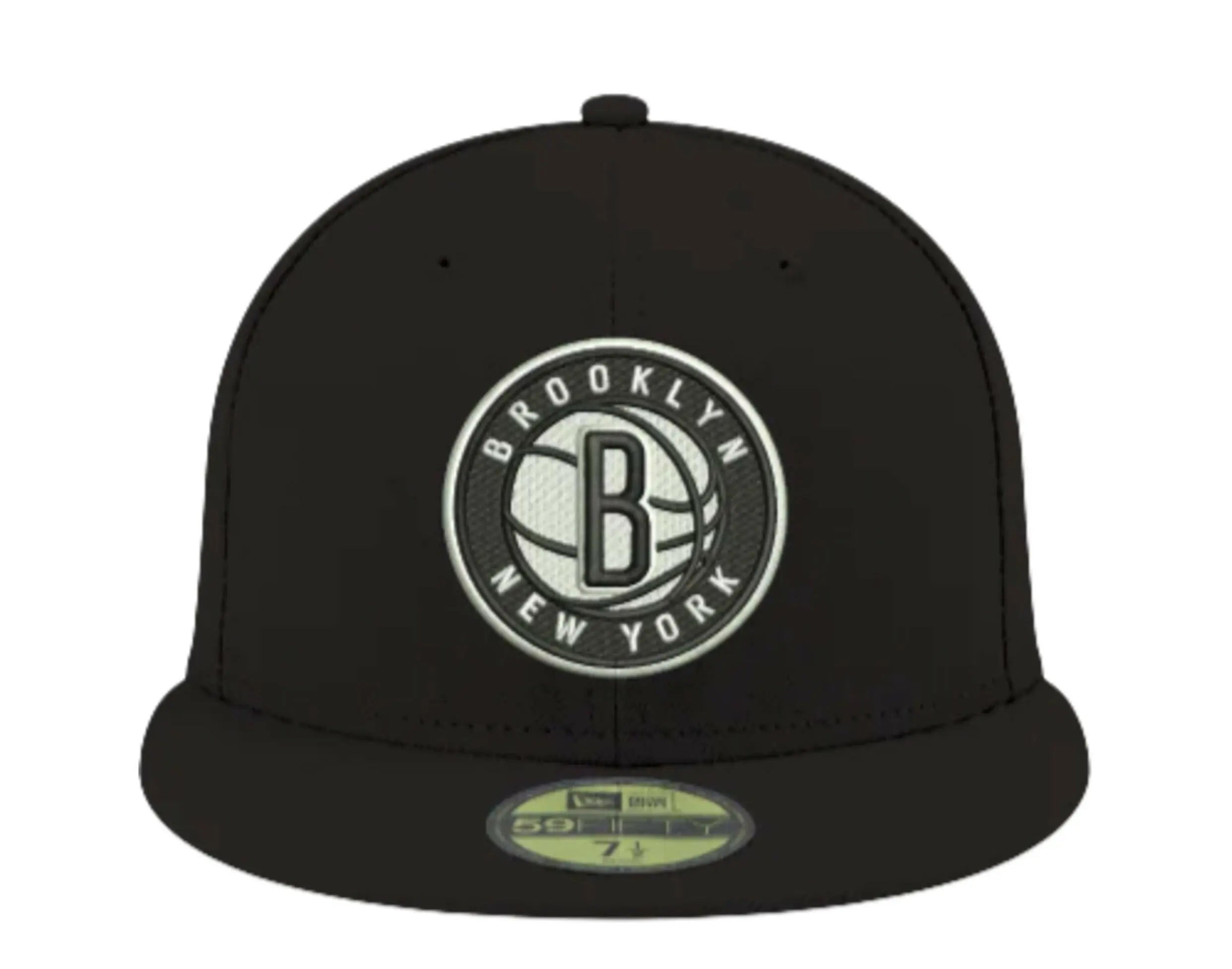 New Era 59Fifty Men Brooklyn Nets Fitted Hat Black/White 2