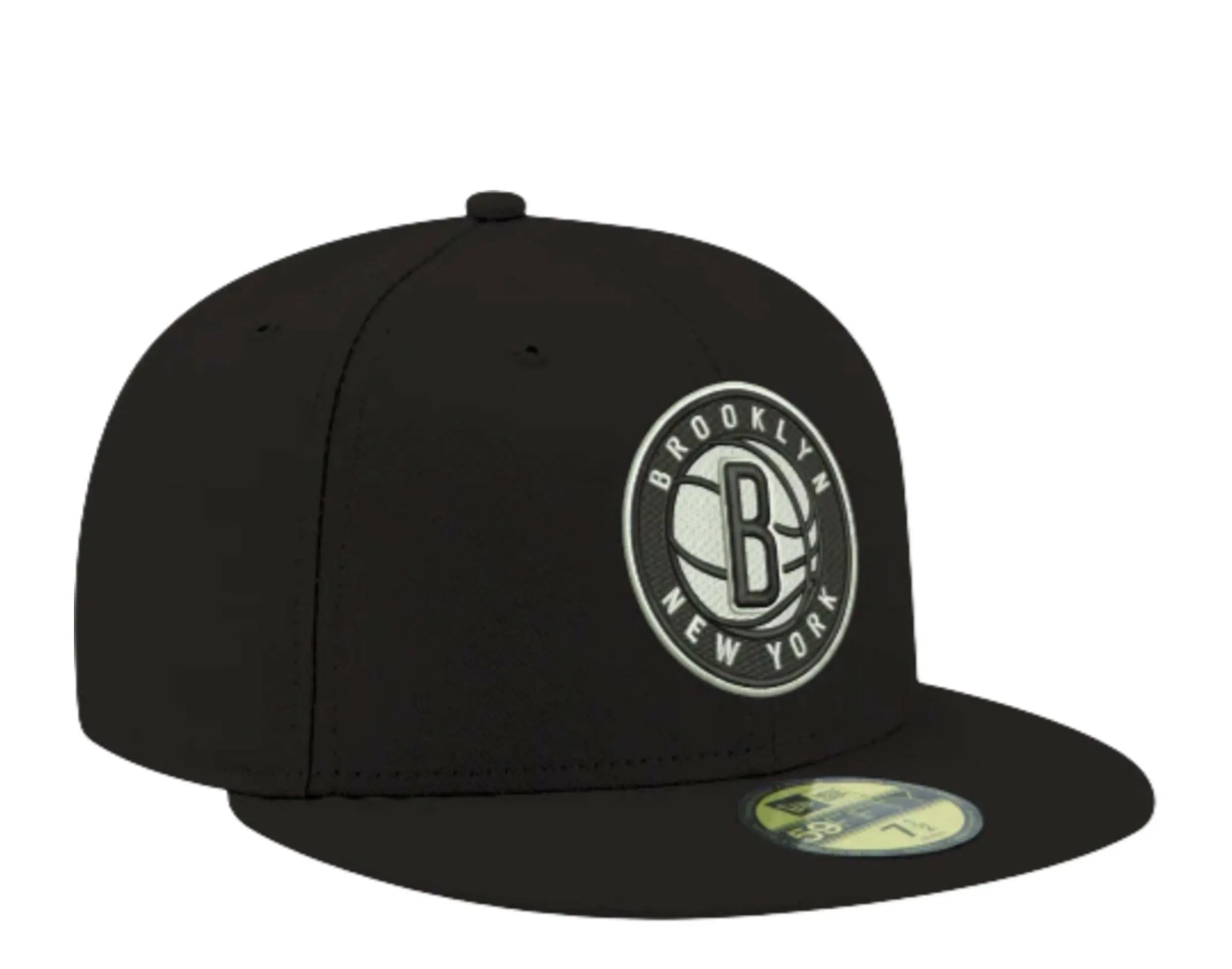 New Era 59Fifty Men Brooklyn Nets Fitted Hat Black/White 3