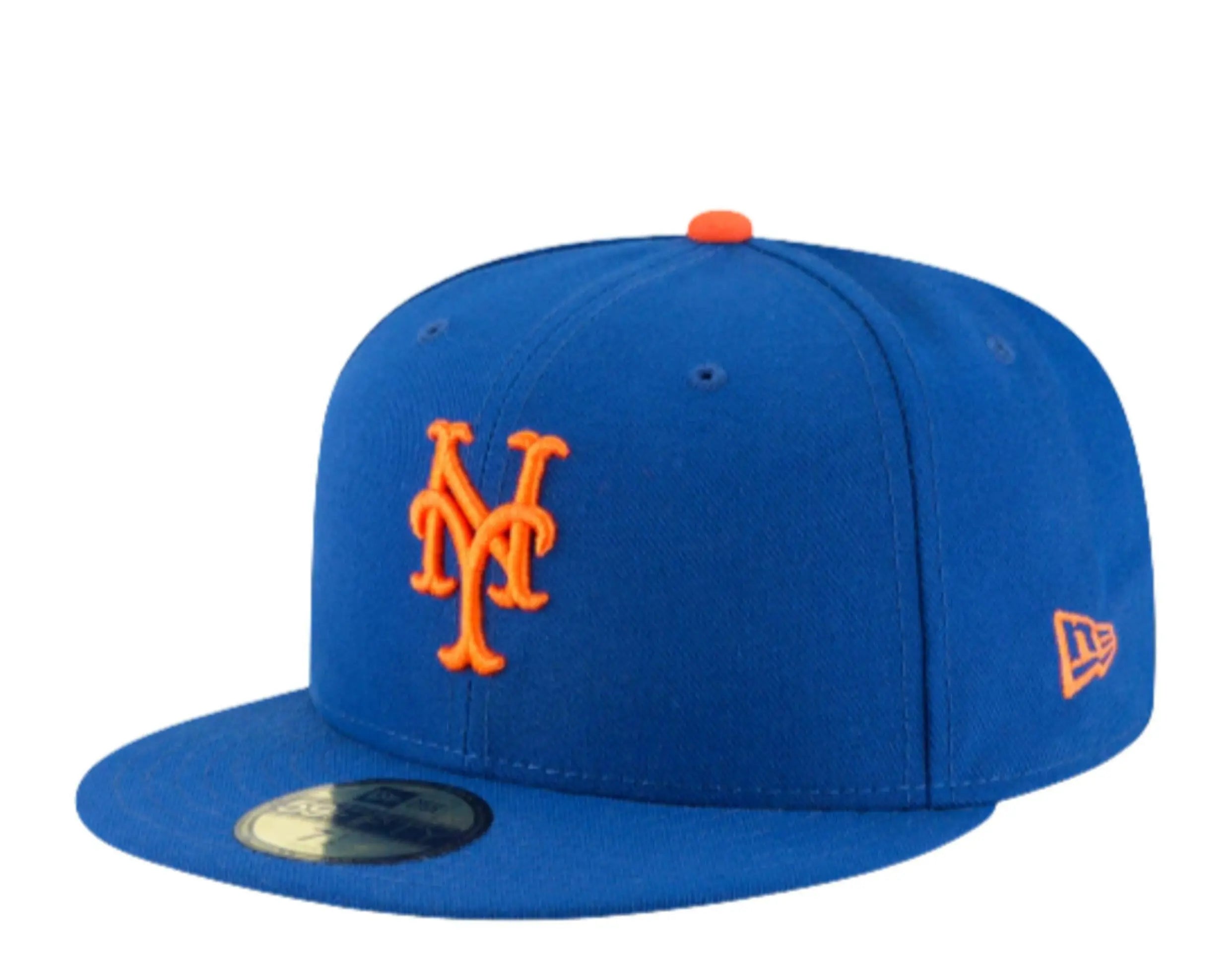 New Era 59Fifty Men New York Mets Authentic Collection Fitted Hat Royal/Orange 1