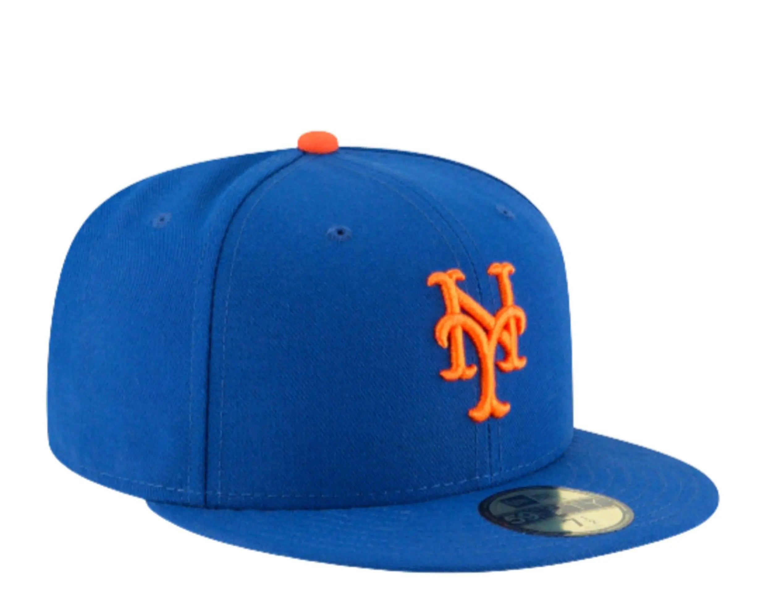 New Era 59Fifty Men New York Mets Authentic Collection Fitted Hat Royal/Orange 3