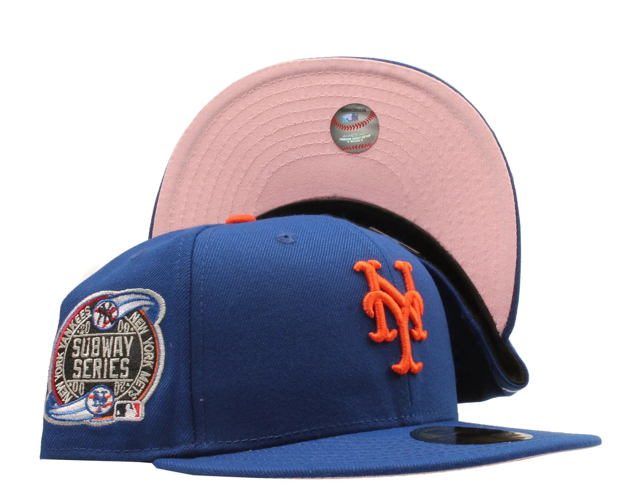 New Era x NYCMode 59Fifty MLB New York Mets 2000 Subway Series Fitted W/ Pink Undervisor 1