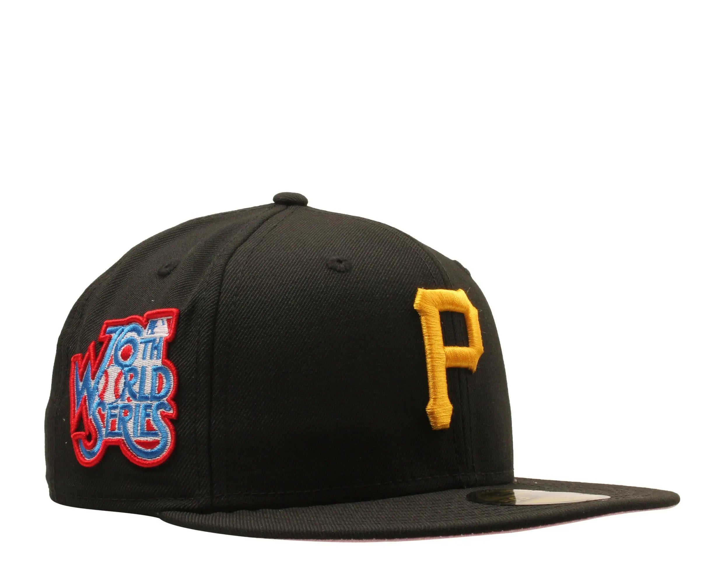 New Era 59Fifty Men Fitted Hat Black Pittsburgh Pirates 1979 World Series Pink Undervisor 2