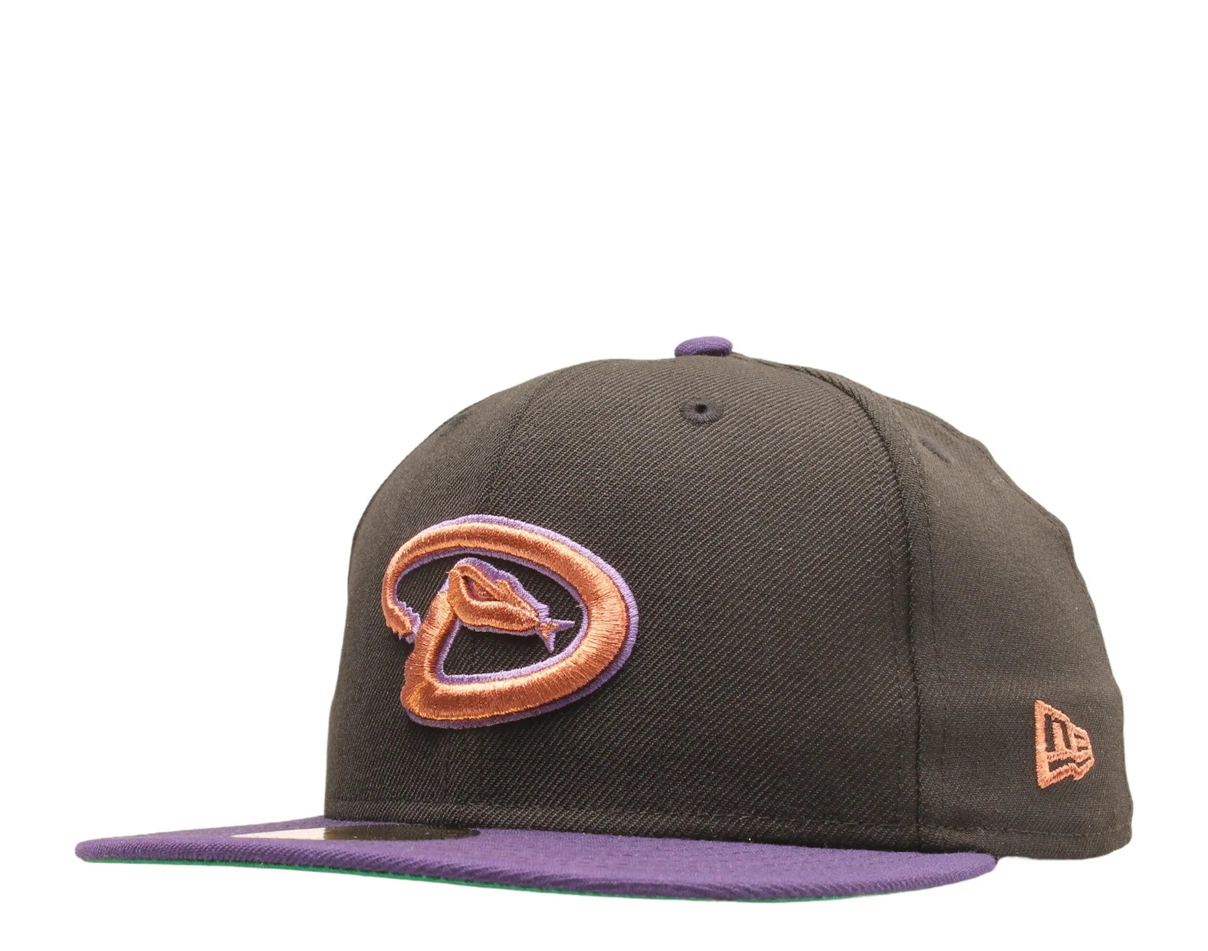 New Era 59Fifty Men Fitted Hat Black Arizona Diamondbacks 2001 World Series Green Undervisor 4