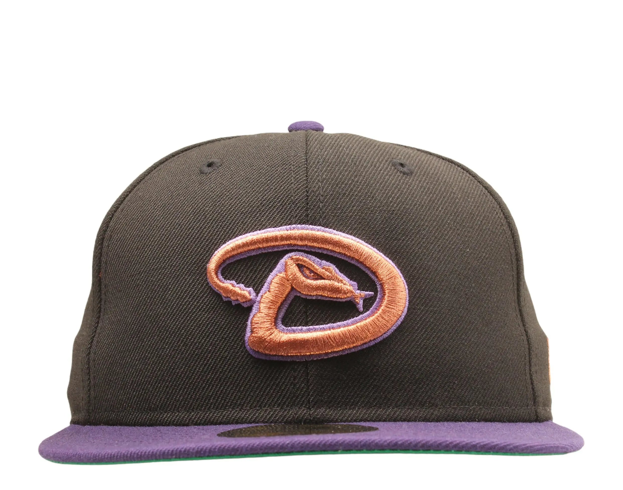 New Era 59Fifty Men Fitted Hat Black Arizona Diamondbacks 2001 World Series Green Undervisor 5