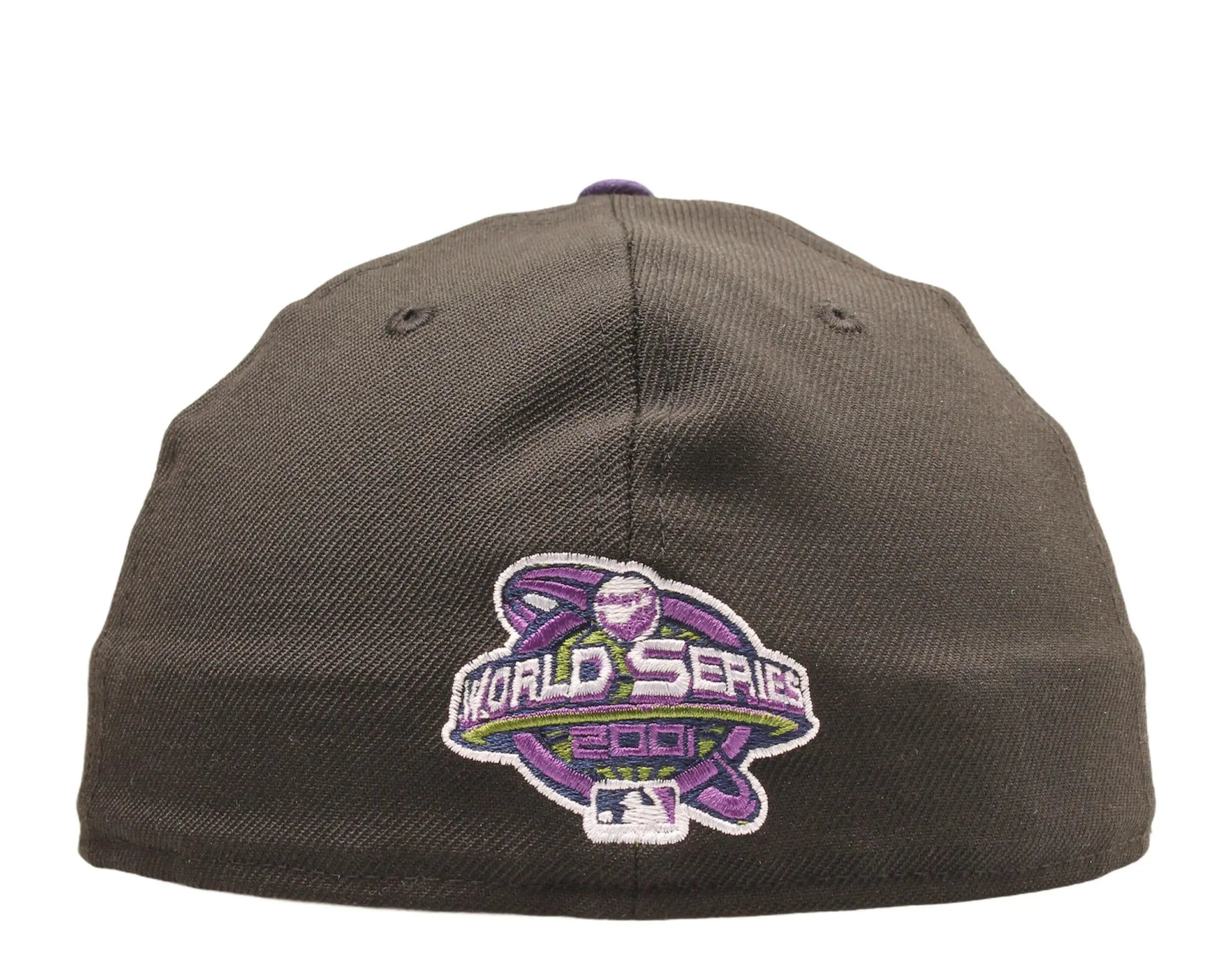 New Era 59Fifty Men Fitted Hat Black Arizona Diamondbacks 2001 World Series Green Undervisor 6