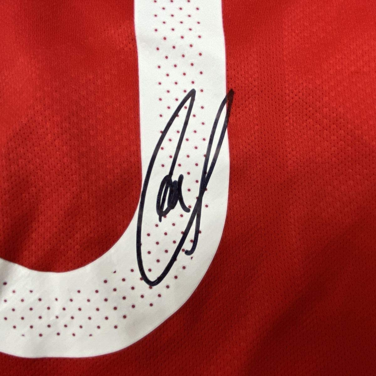 Autographed/Signed Christian Pulisic United States USA Red Soccer Jersey Beckett BAS COA 3